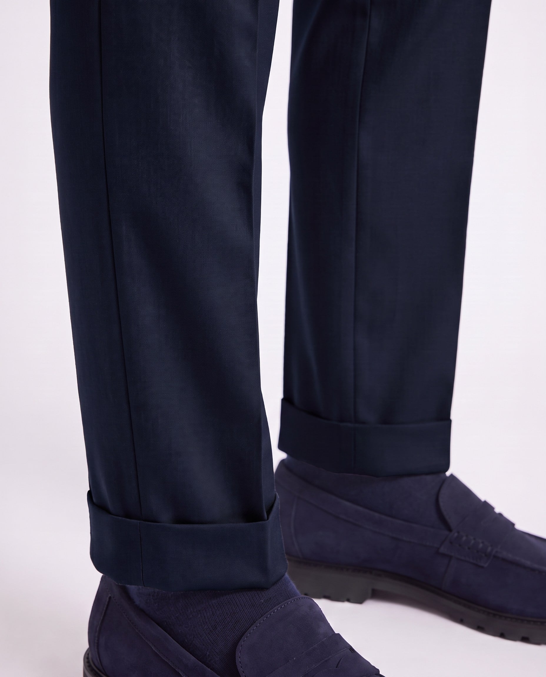 Zayn Double-Pleated Pants Navy