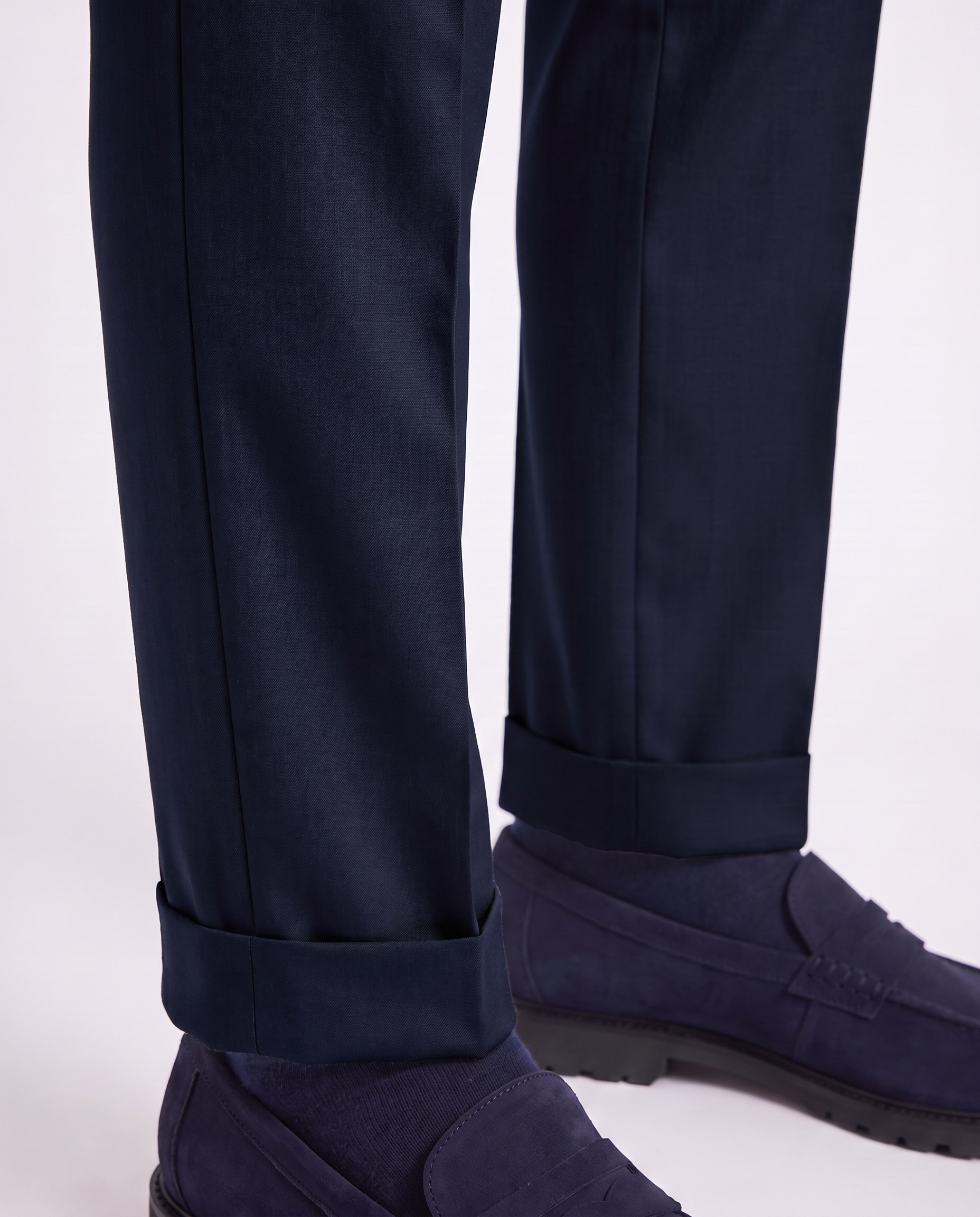 Zayn Double-Pleated Pants Navy