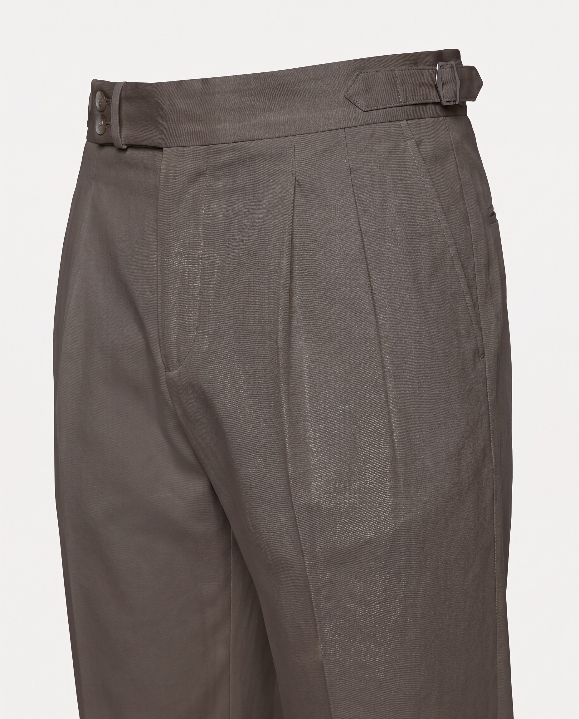 Zayn Double-Pleated Pants Mink