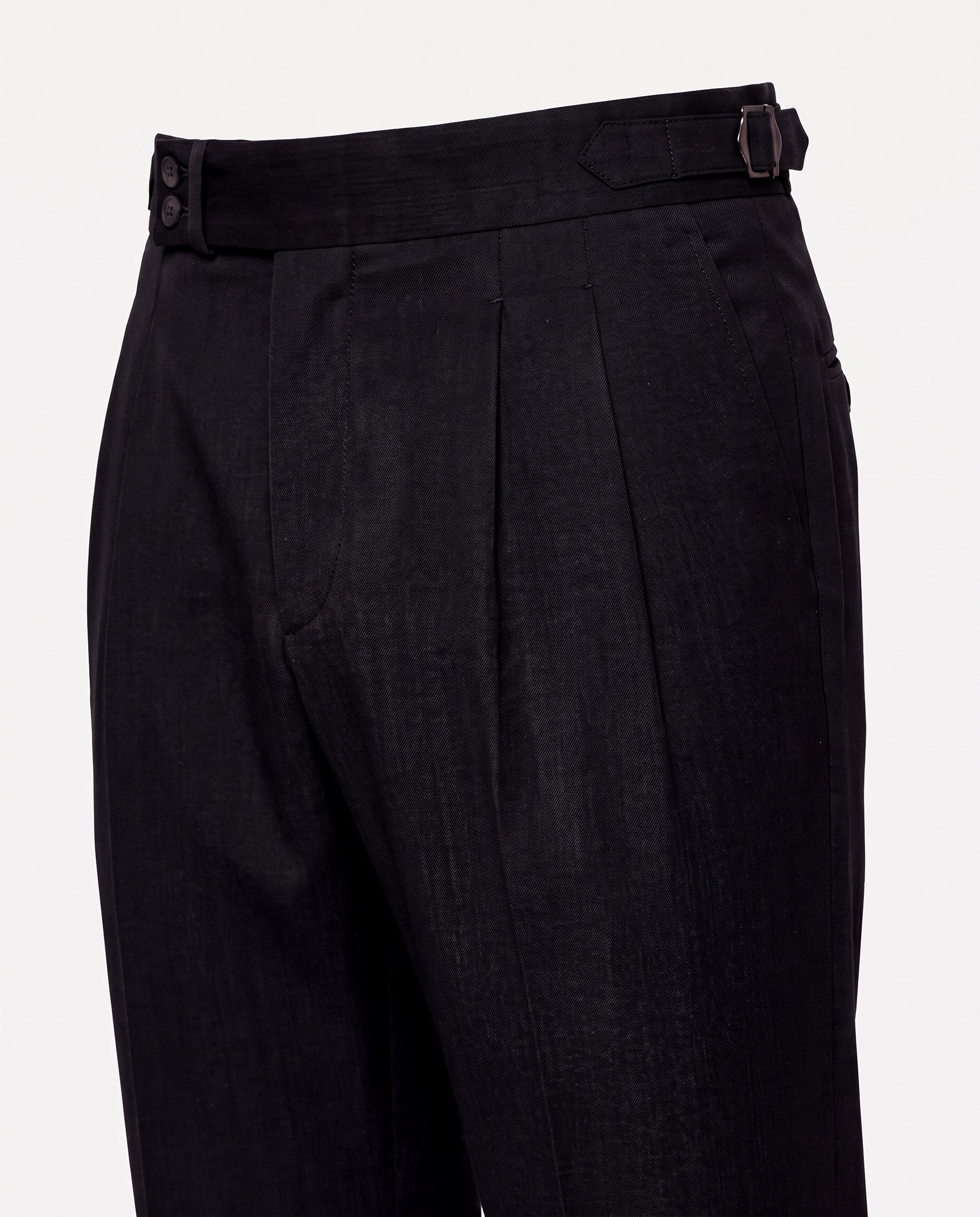 Zayn Double-Pleated Pants Black