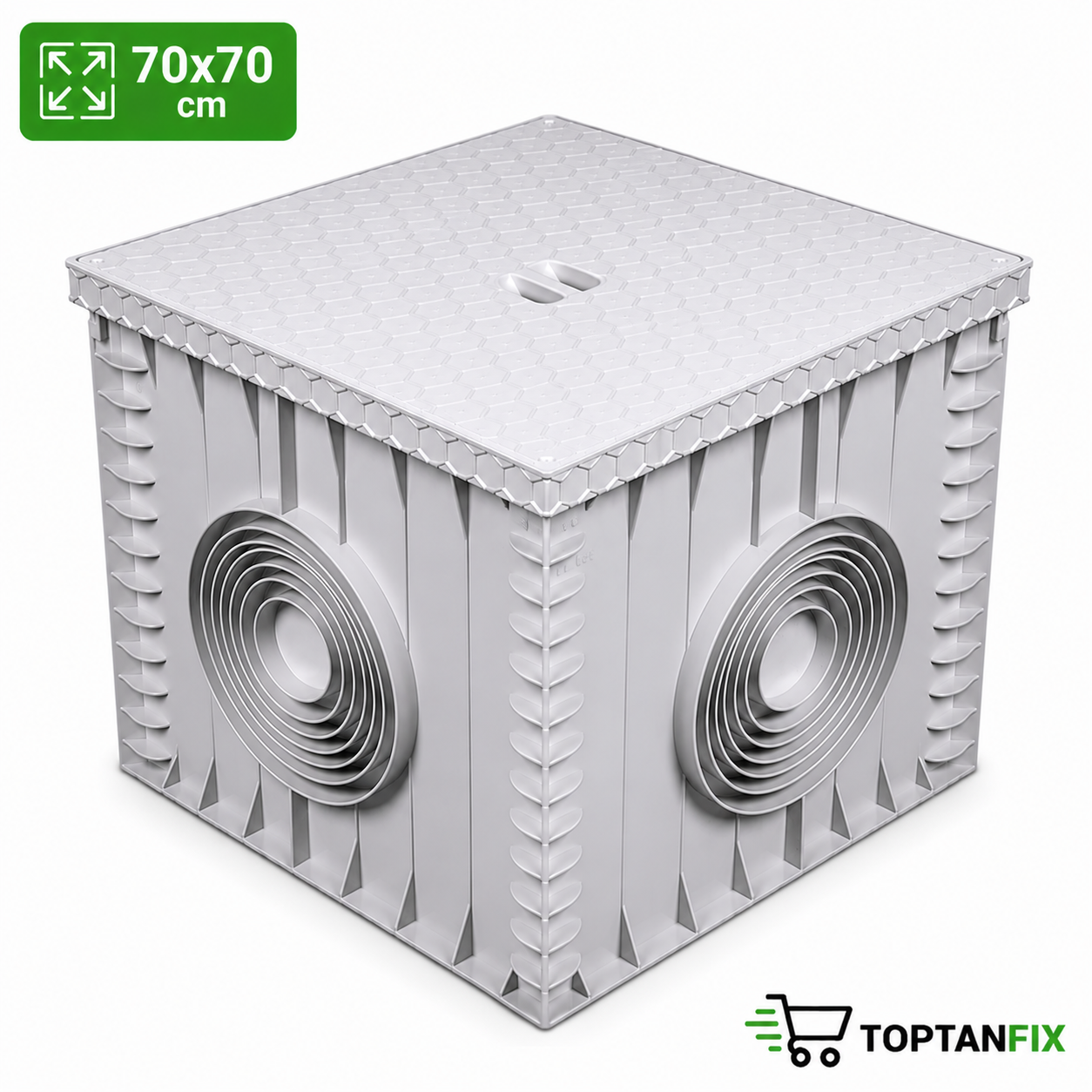 70x70 Plastik Yeraltı Buat Ve Rögar Kapağı Kutusu (Menhol)