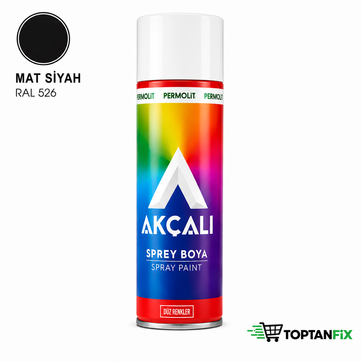 Akçalı 526 400 ml Mat Siyah Sprey Boya