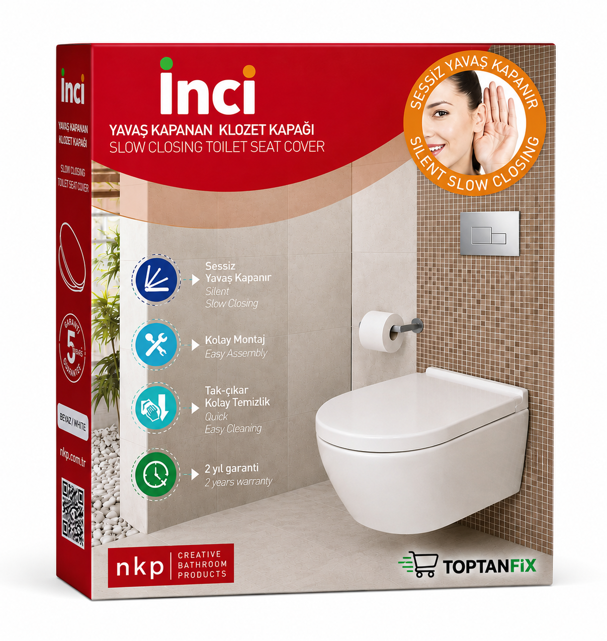 Nkp Inci Thermoplast Yavaş Kapanır Klozet Kapağı 0336