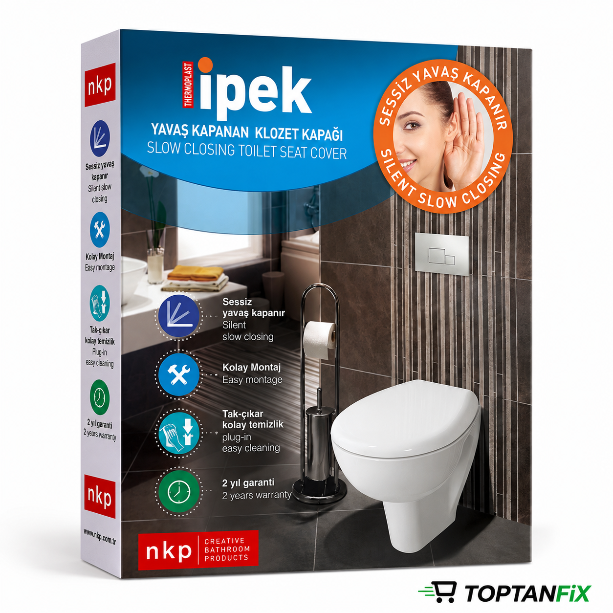Nkp İpek Thermoplast Yavaş Kapanır Klozet Kapağı 0304