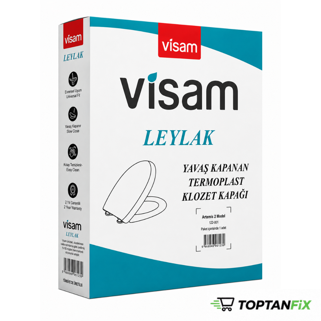 Visam Leylak Termoplast Yavaş Kapanır Klozet Kapağı