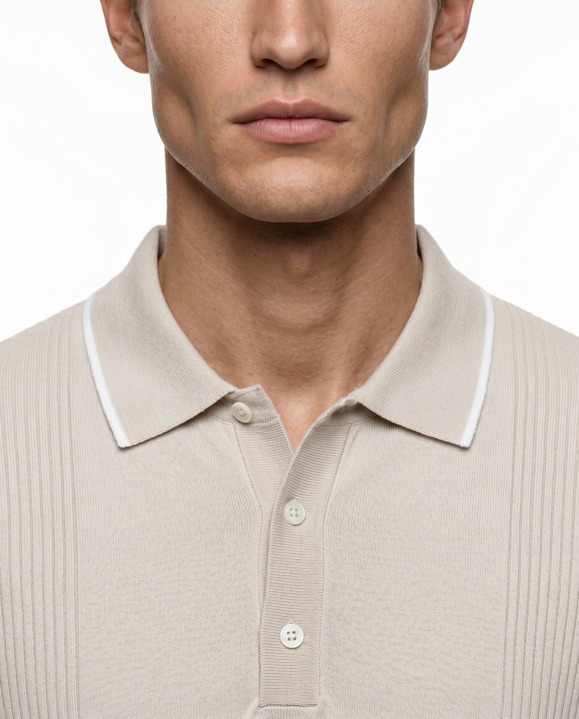 Bellagio Polo Knit T-Shirt Bej