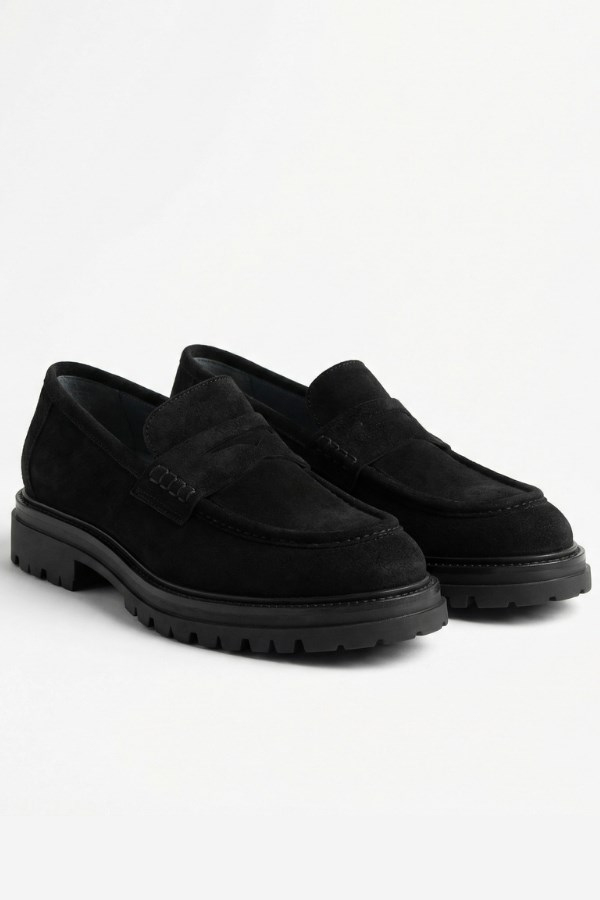 Cologne Casual Shoes Black  Süet