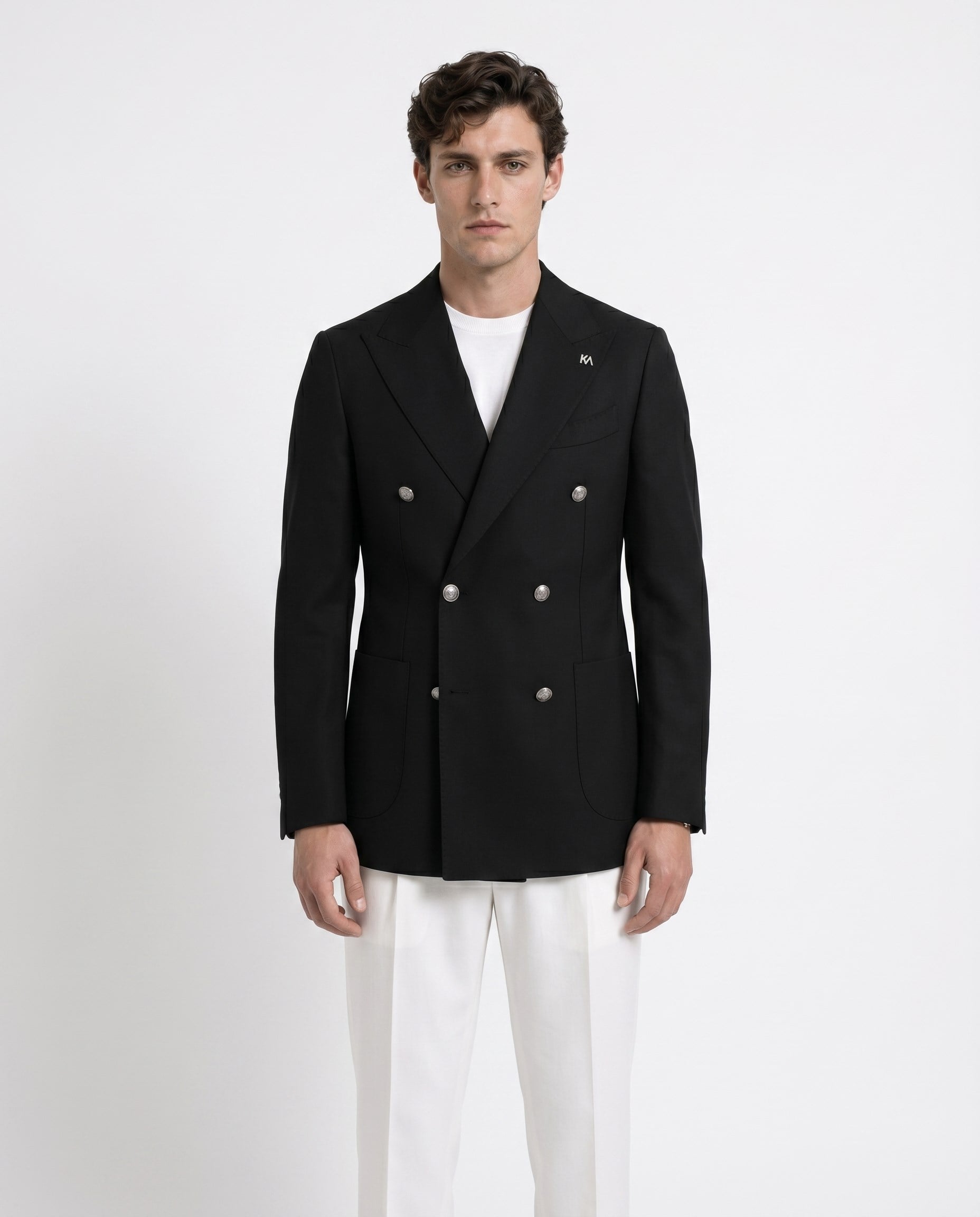 Drake Double-Breasted Jacket Black