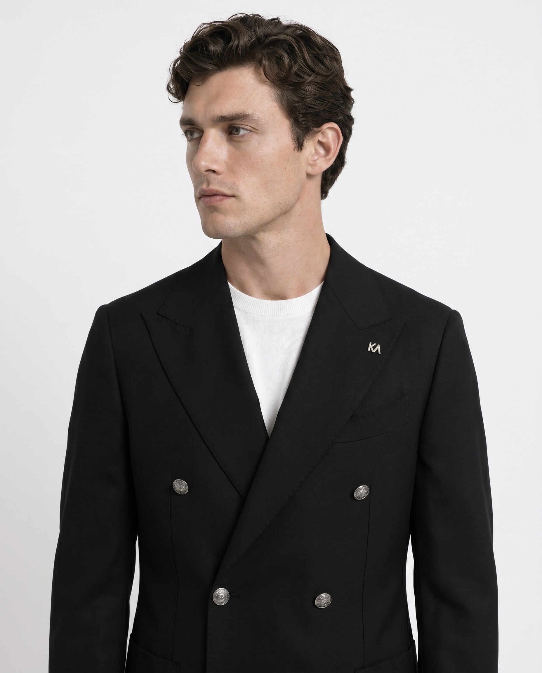Drake Double-Breasted Jacket Black