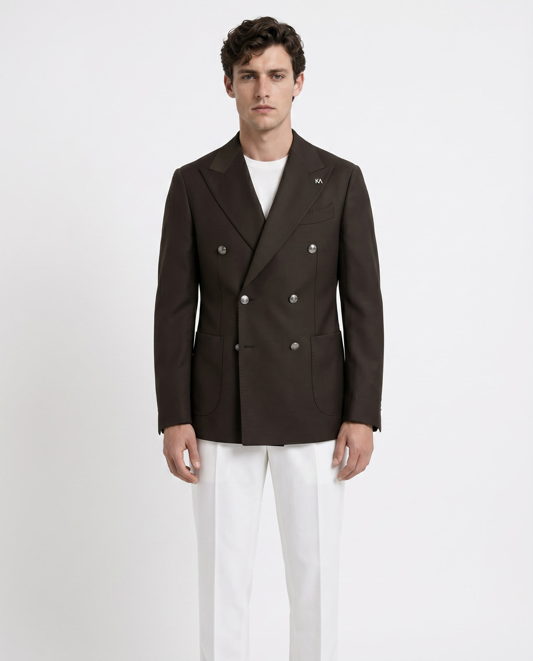 Drake Double-Breasted Jacket Brown