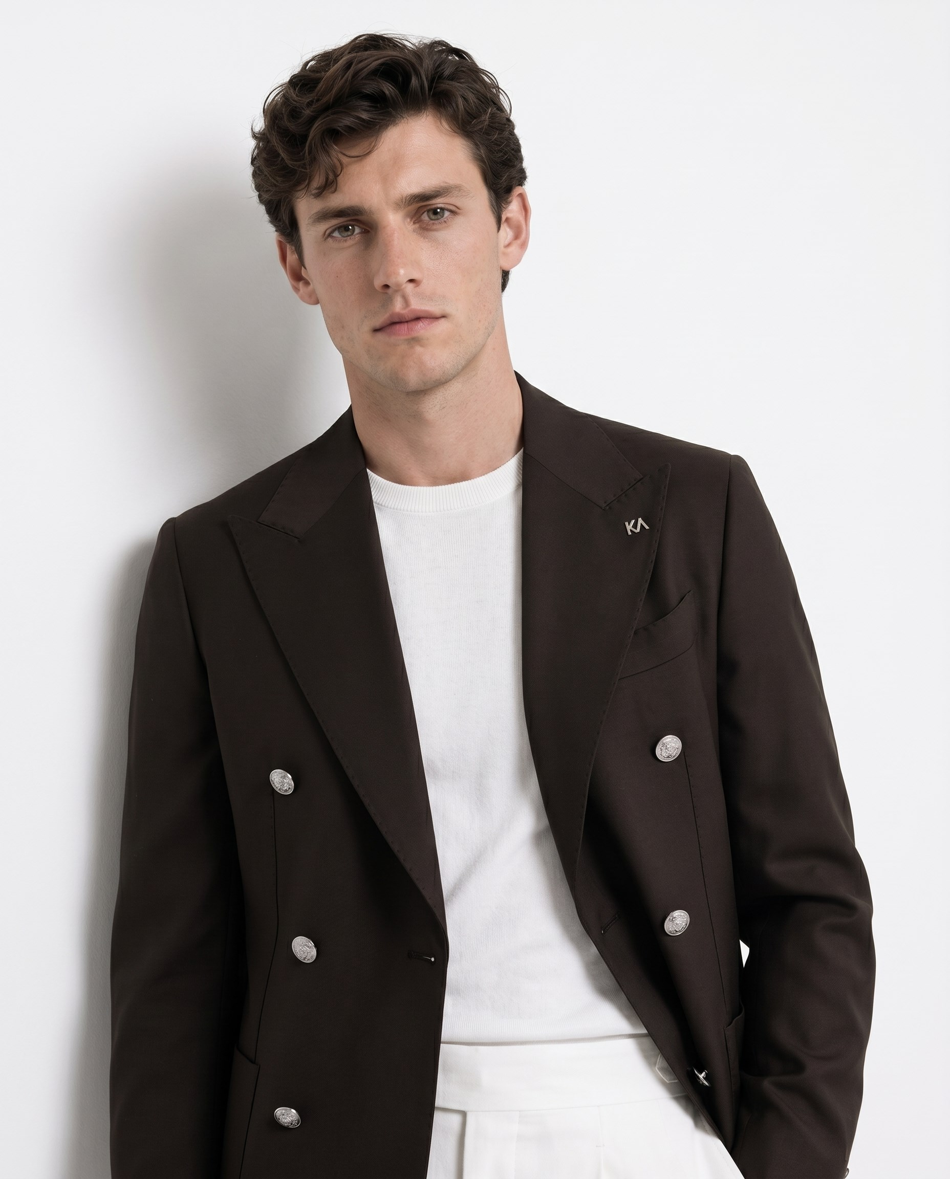 Drake Double-Breasted Jacket Brown