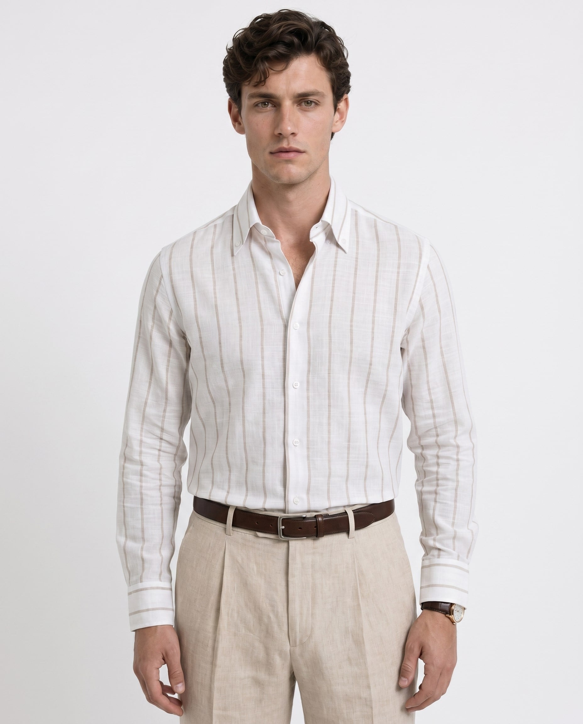 Enzo Collared Shirt Bej