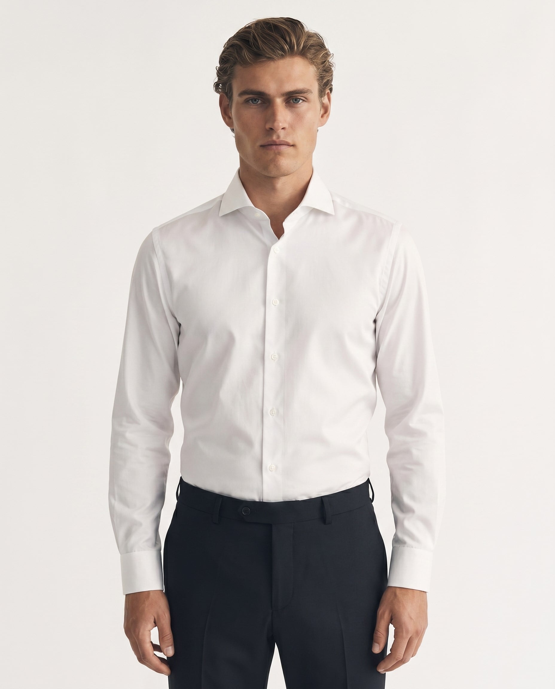 Istanbul Italian-Collar Shirt White