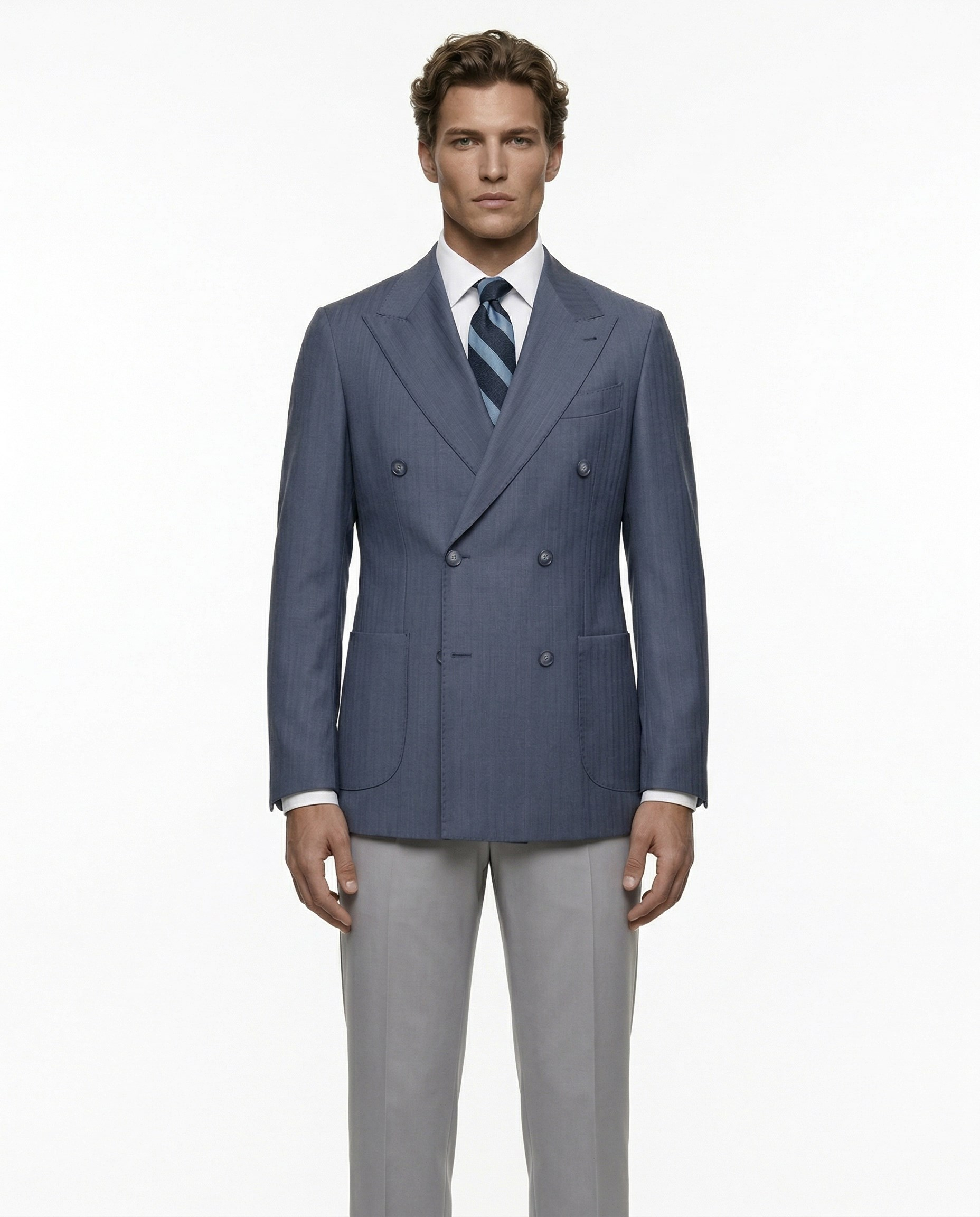 Thane Double-Breasted Jacket Navy