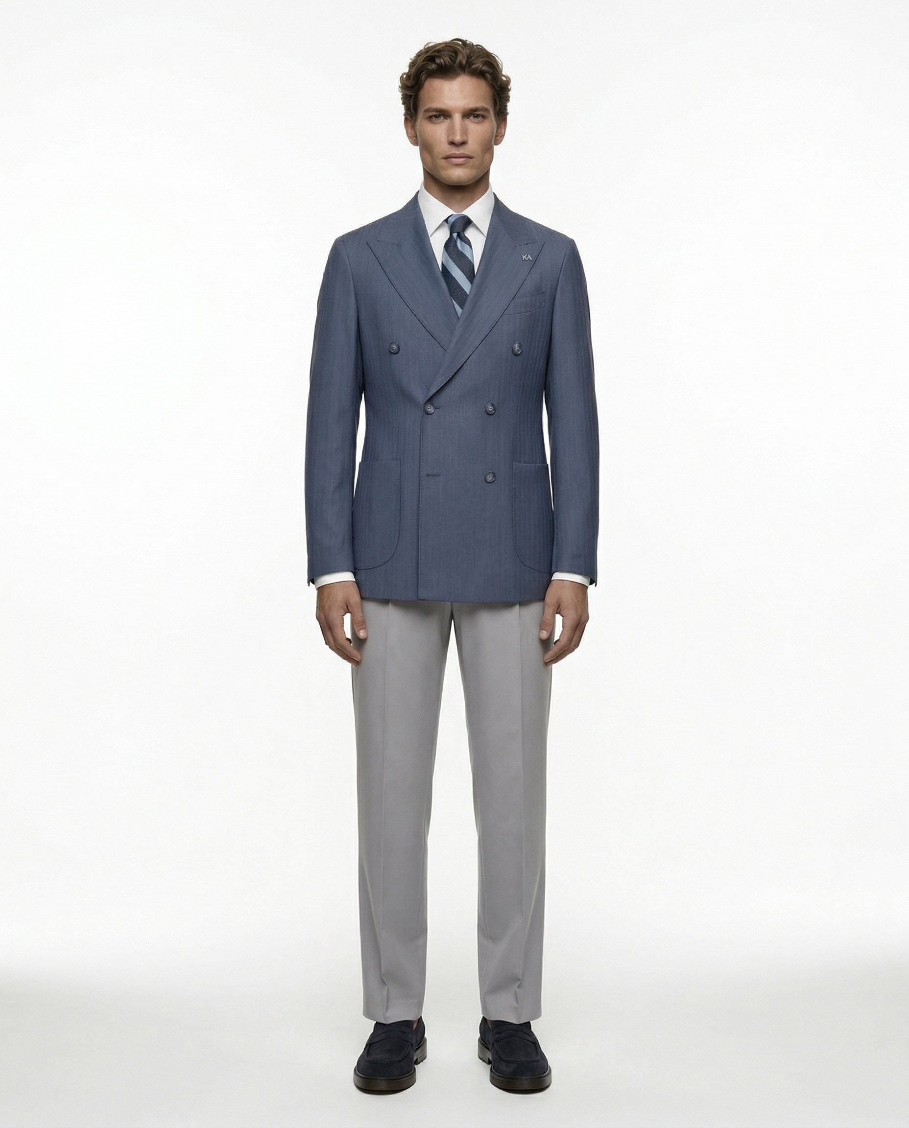 Thane Double-Breasted Jacket Navy