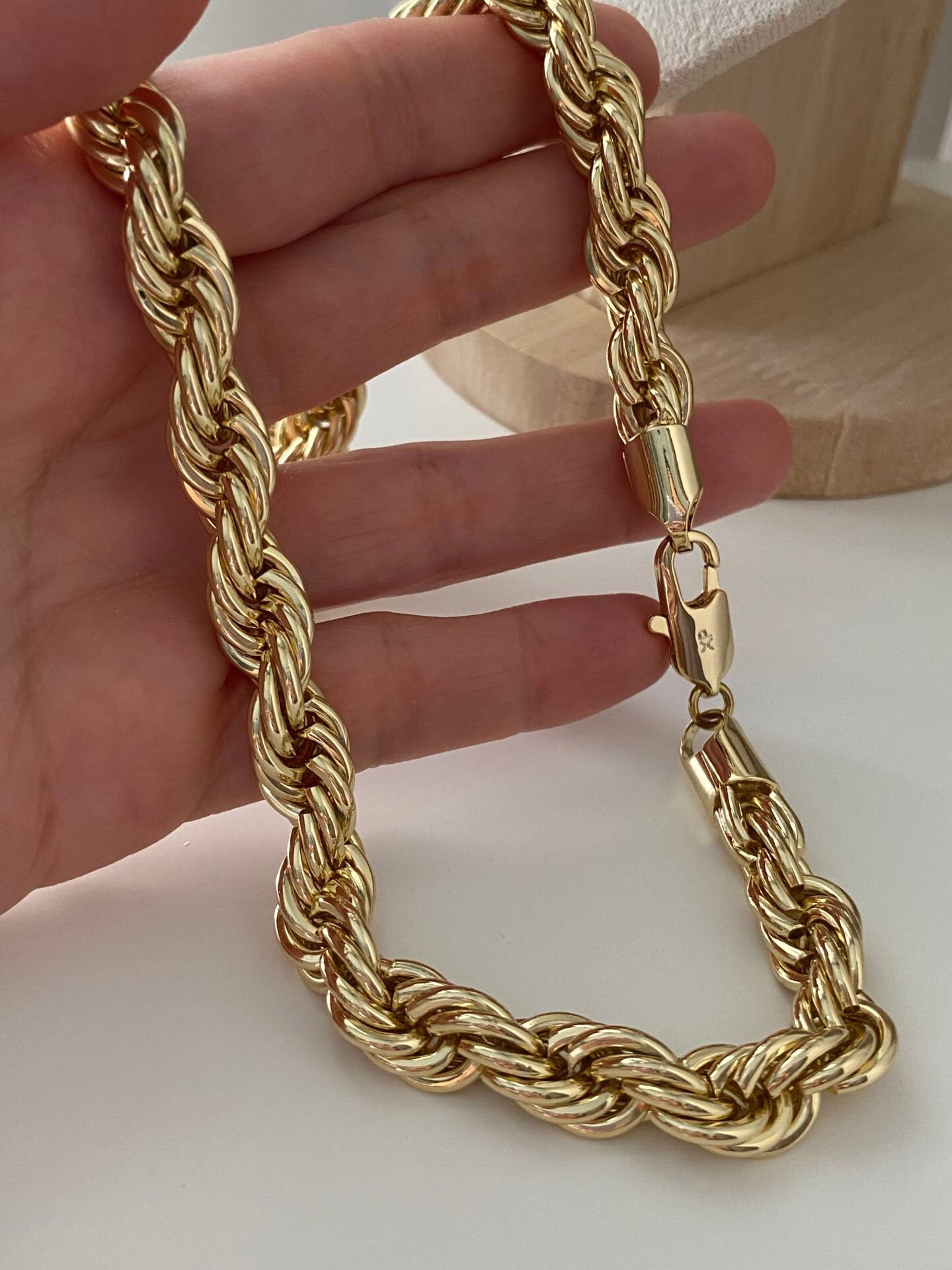 Özel Seri Kalın Burgu Zincir Kolye 60cm