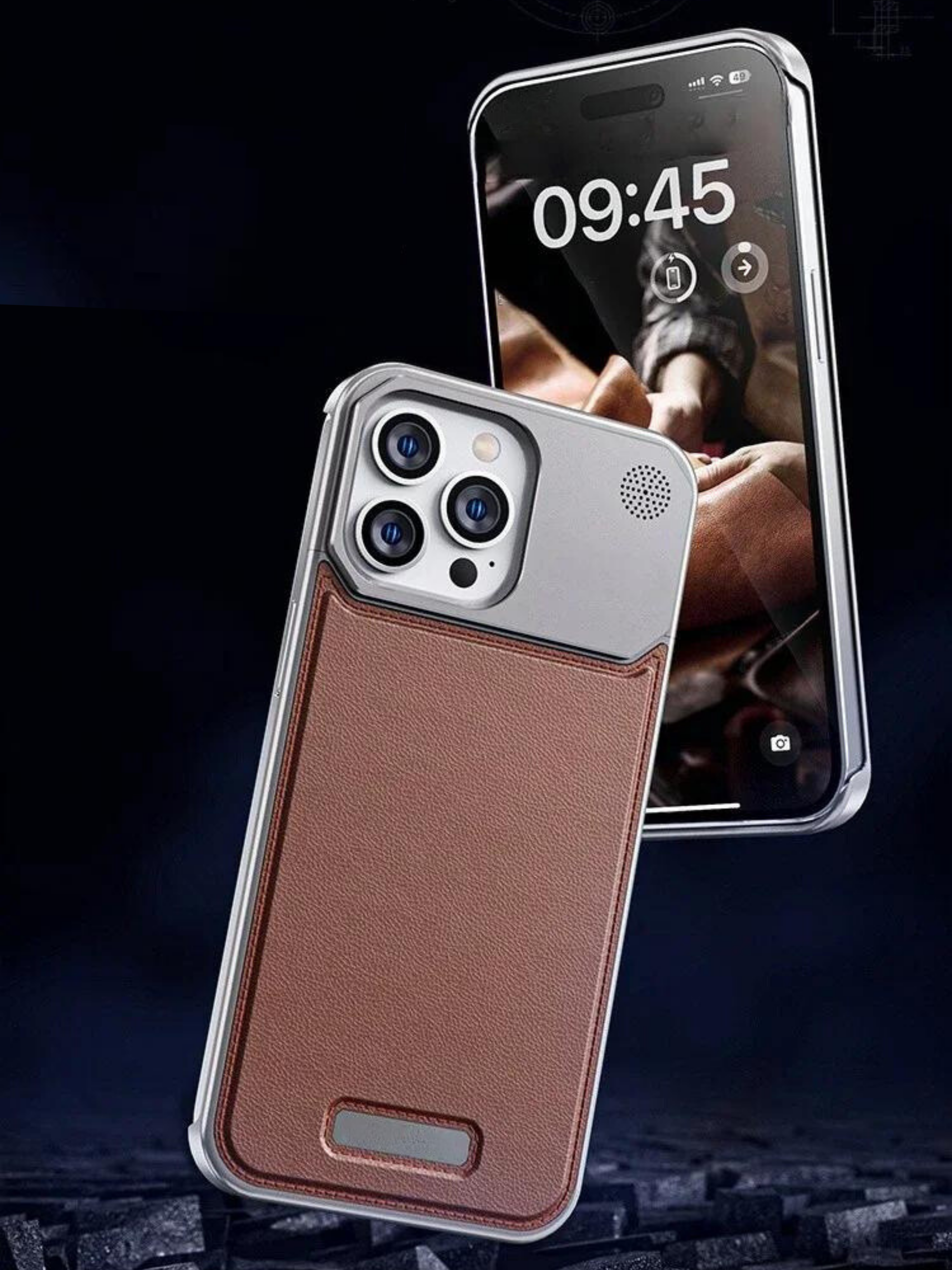 Therock Magsafe Özellikli Alüminyum alaşımlı deri kokulu Metal telefon kılıfı13 pro maxWATCHOFROYALTherockTherock Magsafe Özellikli Alüminyum alaşımlı deri kokulu Metal telefon kılıfı