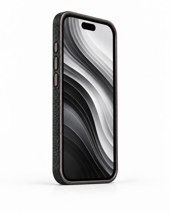 Caseon Iphone 15 Pro Max Siyah Manyetik Özellikli Standlı Deri Kılıf