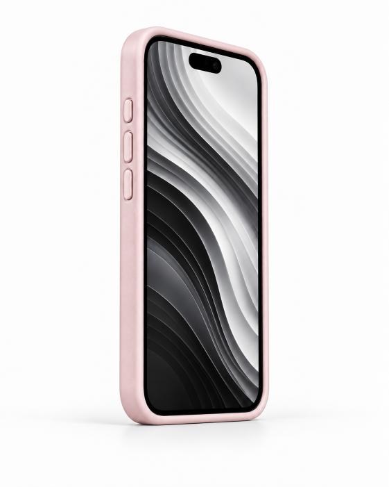 Triton Iphone 15 Pro Max Pembe Kılıf Magsafe Özellikli Deri Kılıf