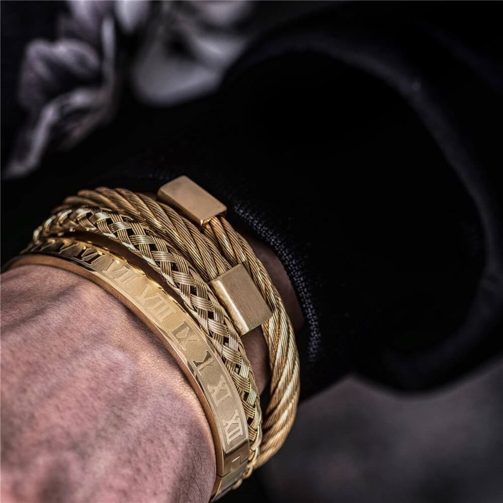 BENJAMIN GOLD 3'LÜ BİLEKLİK SETİ BİLEKLİKROYALDESIGNBNJMNGLDBENJAMIN GOLD 3'LÜ BİLEKLİK SETİ 