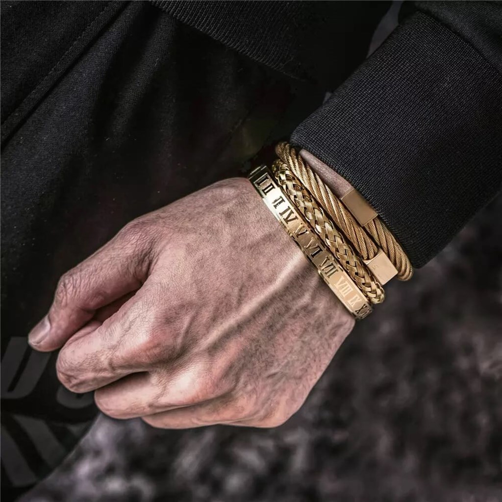 BENJAMIN GOLD 3'LÜ BİLEKLİK SETİ BİLEKLİKROYALDESIGNBNJMNGLDBENJAMIN GOLD 3'LÜ BİLEKLİK SETİ 