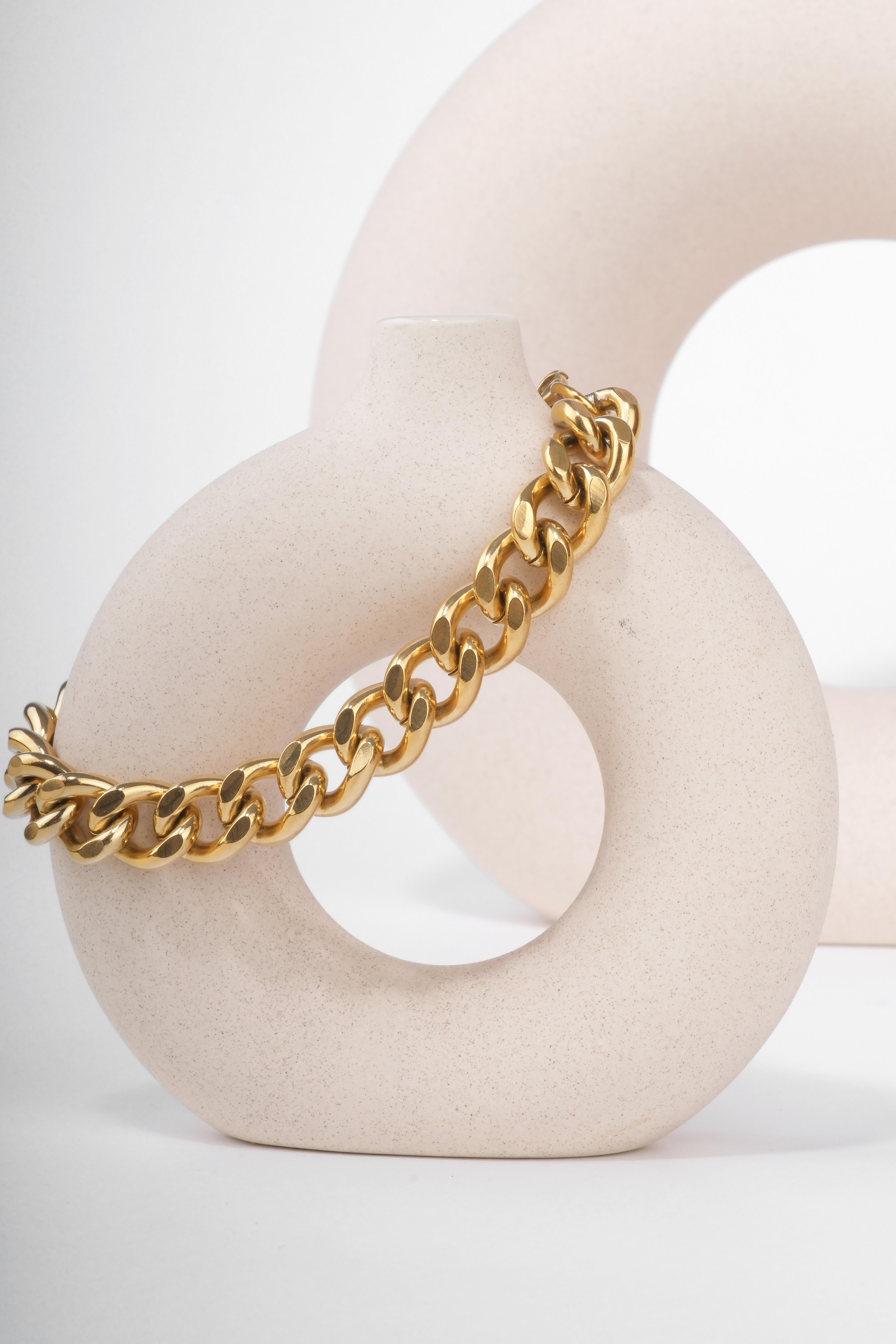 CHAIN BANGLE GOLD ÇELİK BİLEKLİKBİLEKLİKWATCHOFROYALCHAINCHAIN BANGLE GOLD ÇELİK BİLEKLİK