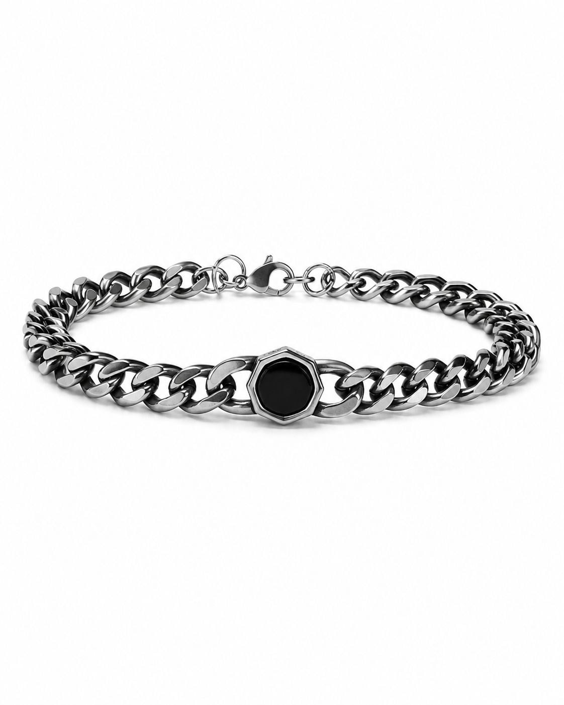 Clasp natural stone Silver Black Çelik Bileklik BraceletWATCHOFROYALClaspClasp natural stone Silver Black Çelik Bileklik 