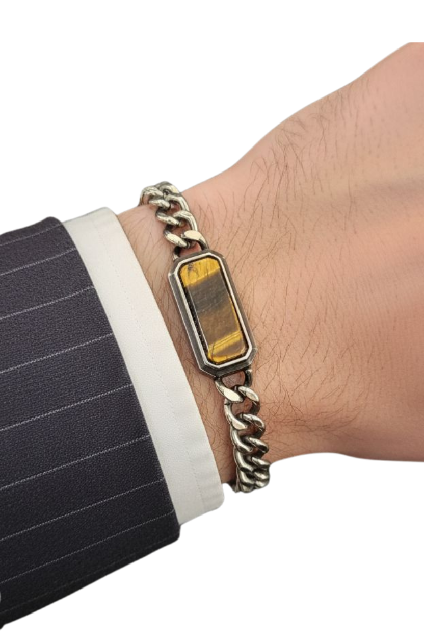 Dainty natural stone Silver Yellow Çelik Bileklik BraceletWATCHOFROYALDaintyDainty natural stone Silver Yellow Çelik Bileklik 