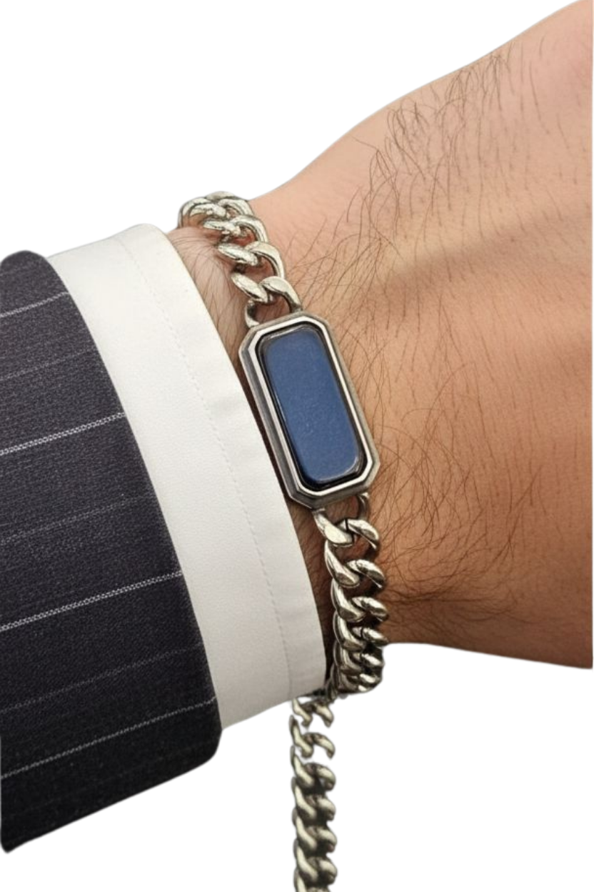 Dainty natural stone Silver Blue Çelik Bileklik BraceletWATCHOFROYALDaintyDainty natural stone Silver Blue Çelik Bileklik 