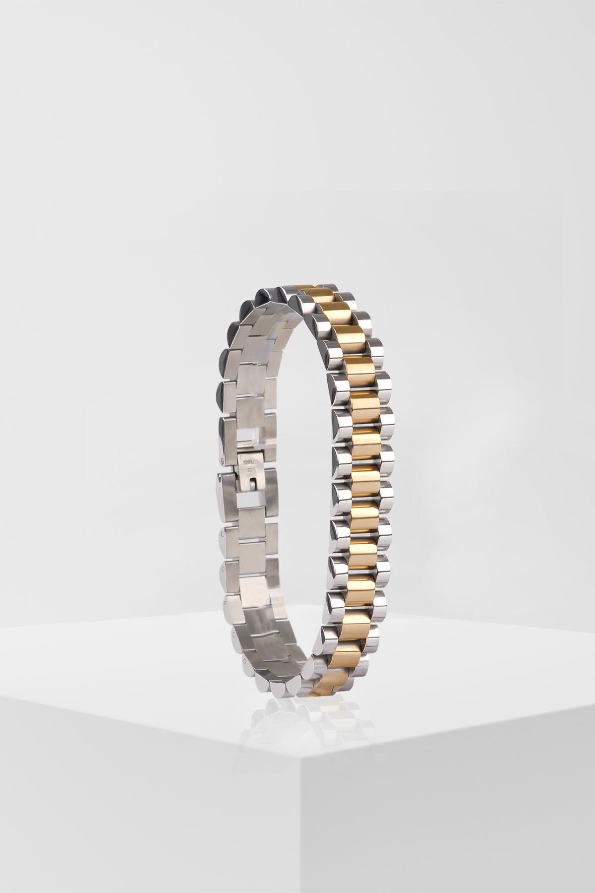 DATEJUST GOLD SİLVER  ÇELİK BİLEKLİKBileklikWATCHOFROYALDATEJUSTDATEJUST GOLD SİLVER  ÇELİK BİLEKLİK