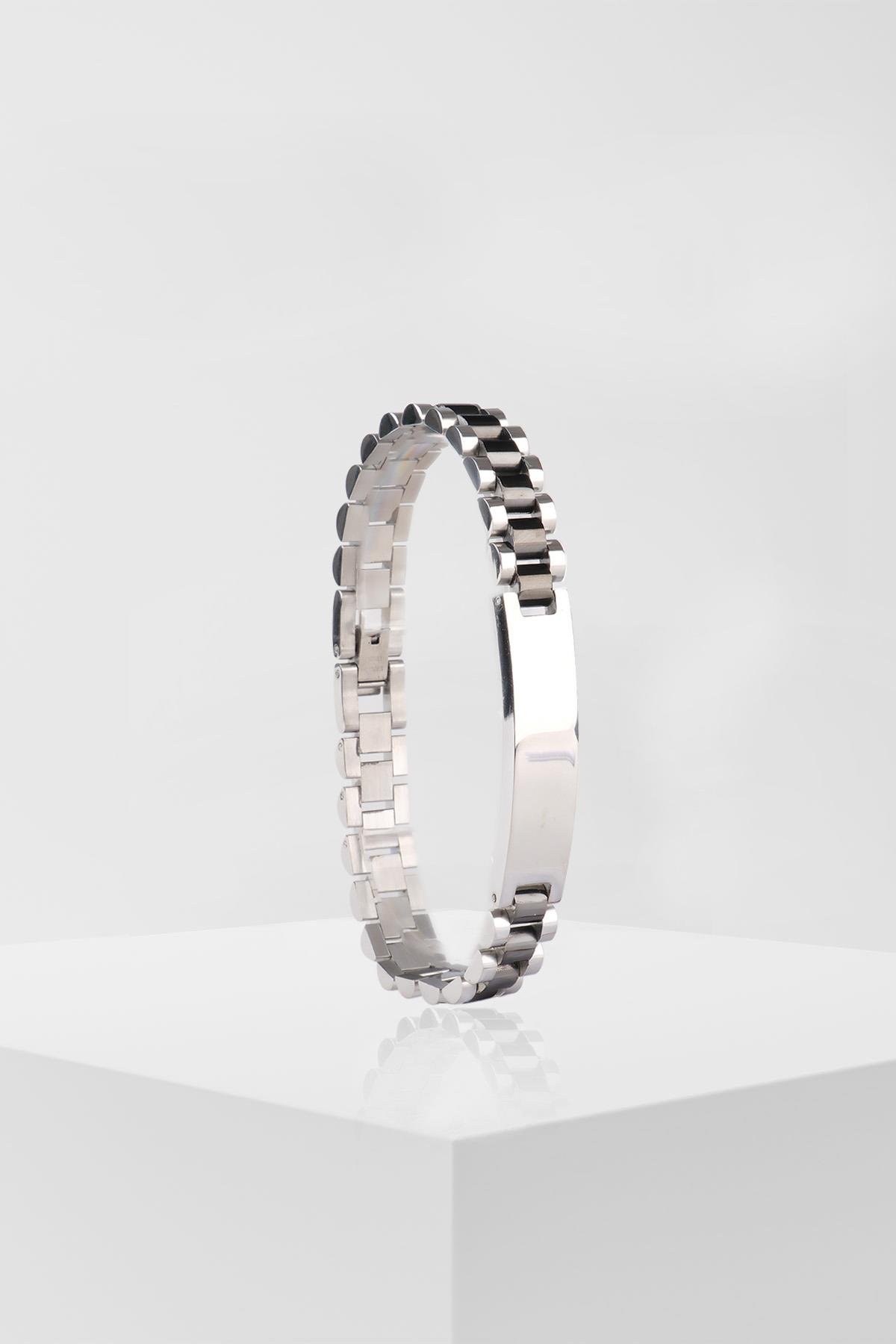 ELROY BLACK SİLVER ÇELİK BİLEKLİK BileklikWATCHOFROYALELROYELROY BLACK SİLVER ÇELİK BİLEKLİK 