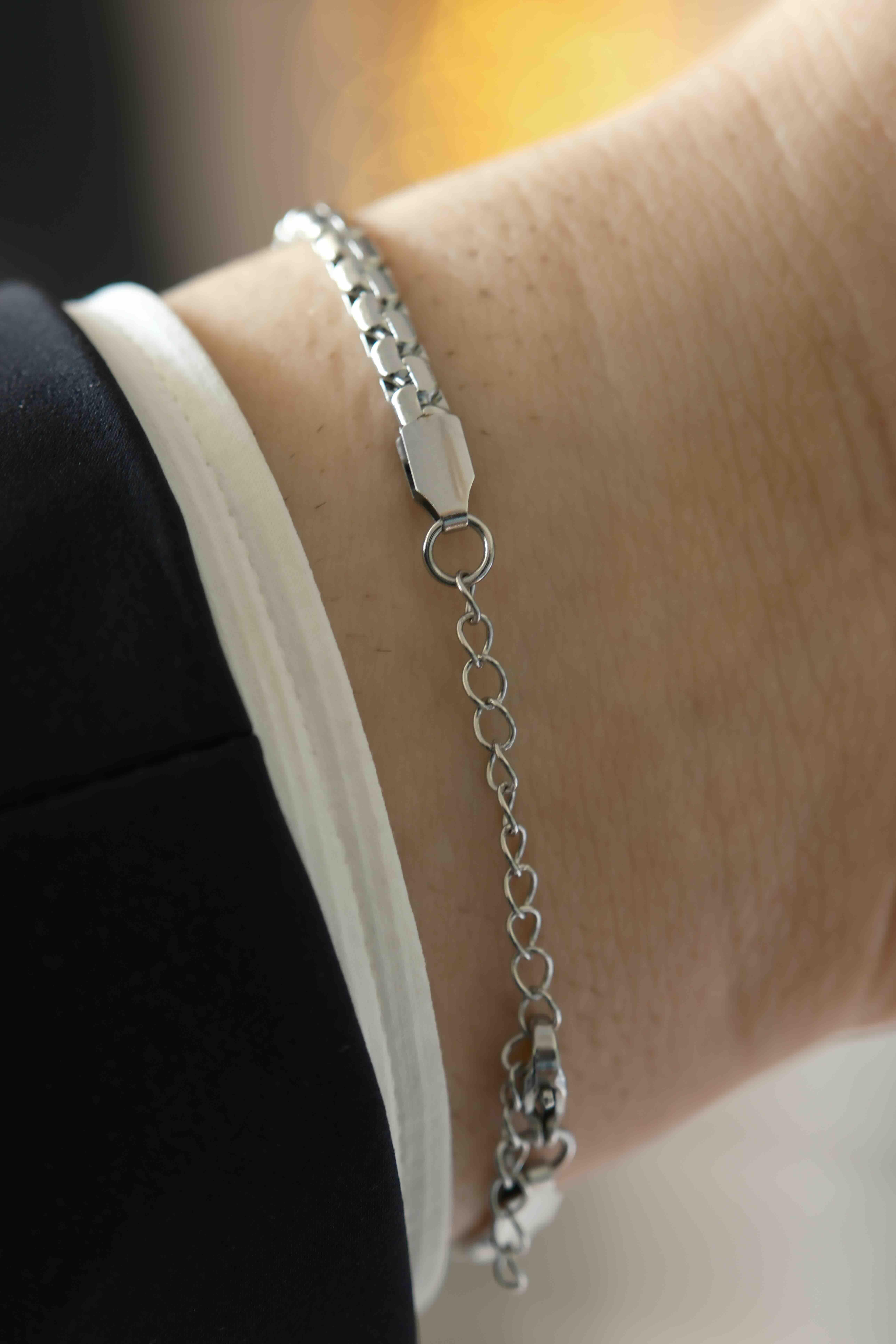 Grid Chain Silver Çelik Bileklik BileklikWATCHOFROYALGridchainGrid Chain Silver Çelik Bileklik 