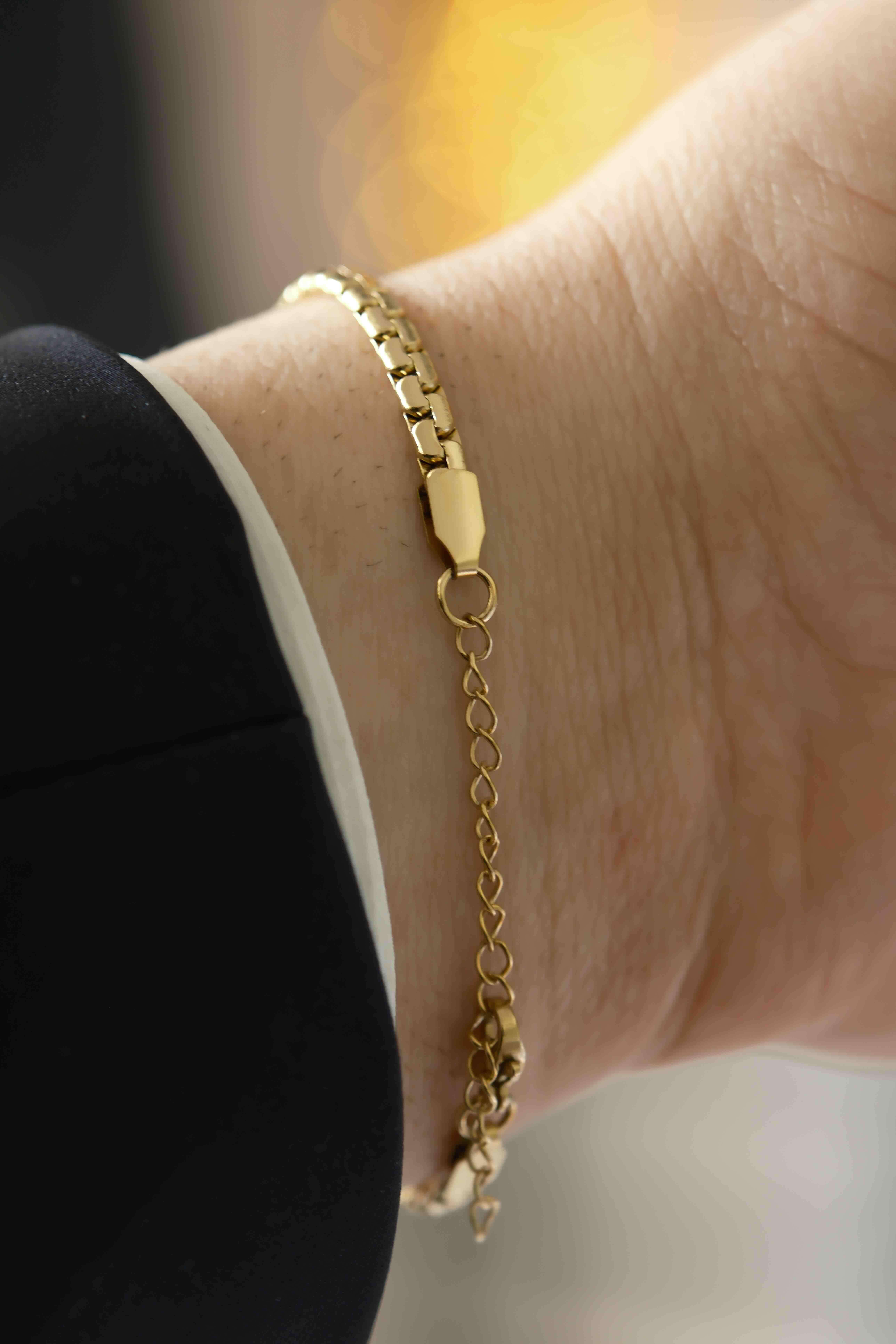 Grid Chain Gold Çelik Bileklik BraceletWATCHOFROYALGridchainGrid Chain Gold Çelik Bileklik 