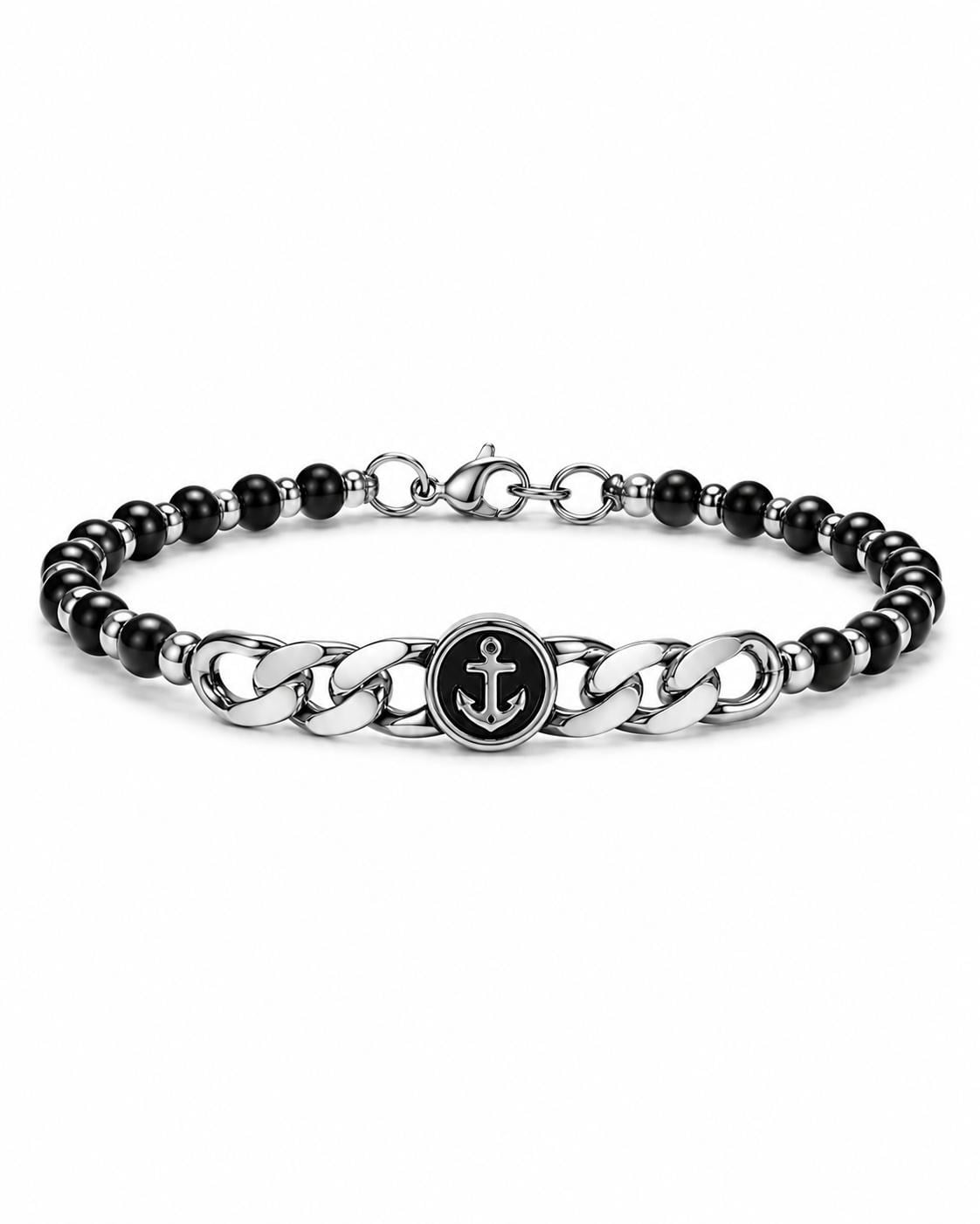 Martin Silver Siyah Çelik Bileklik BraceletWATCHOFROYALmartinMartin Silver Siyah Çelik Bileklik 