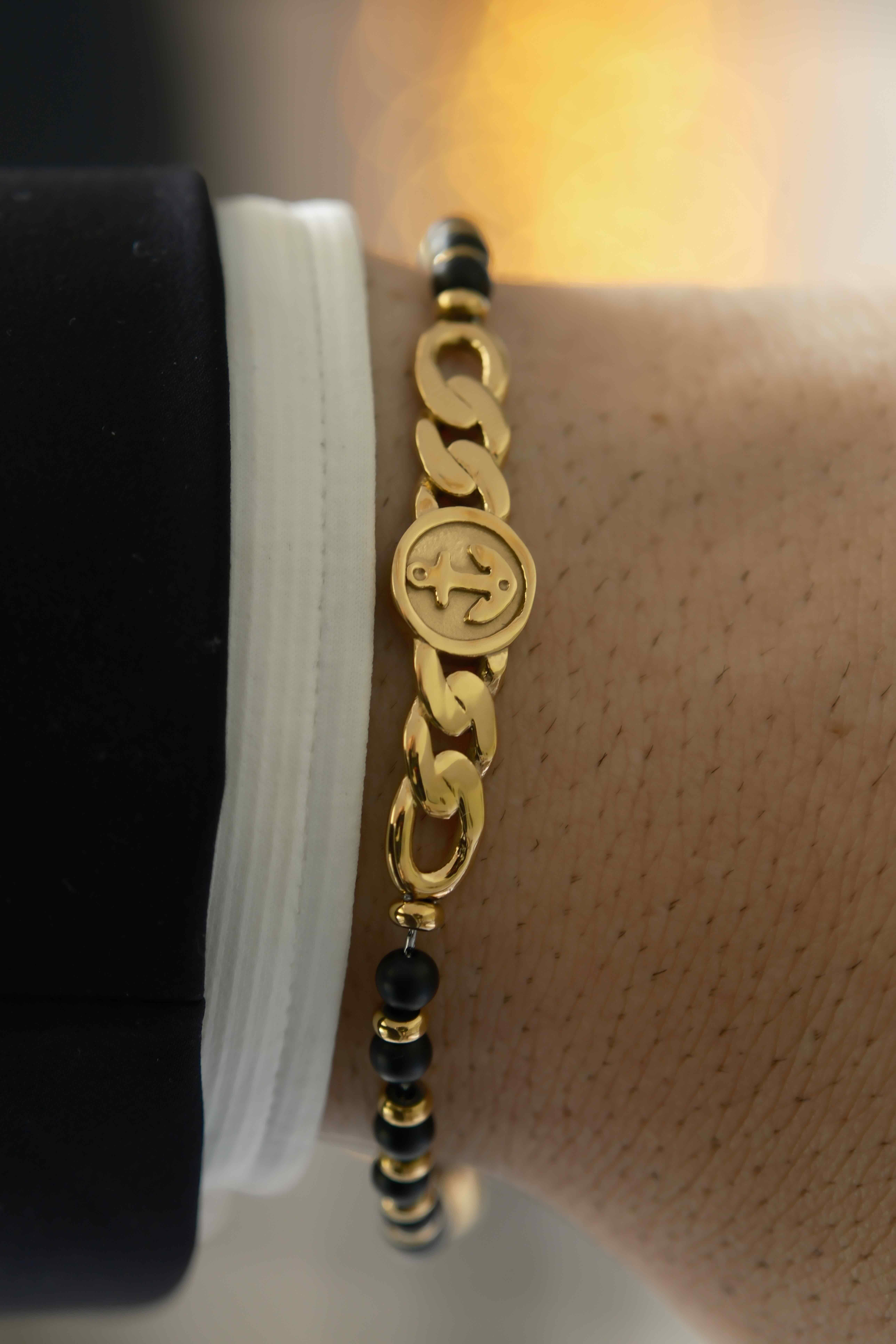 Martin natural stone Gold Çelik Bileklik BileklikWATCHOFROYALmartinMartin natural stone Gold Çelik Bileklik 