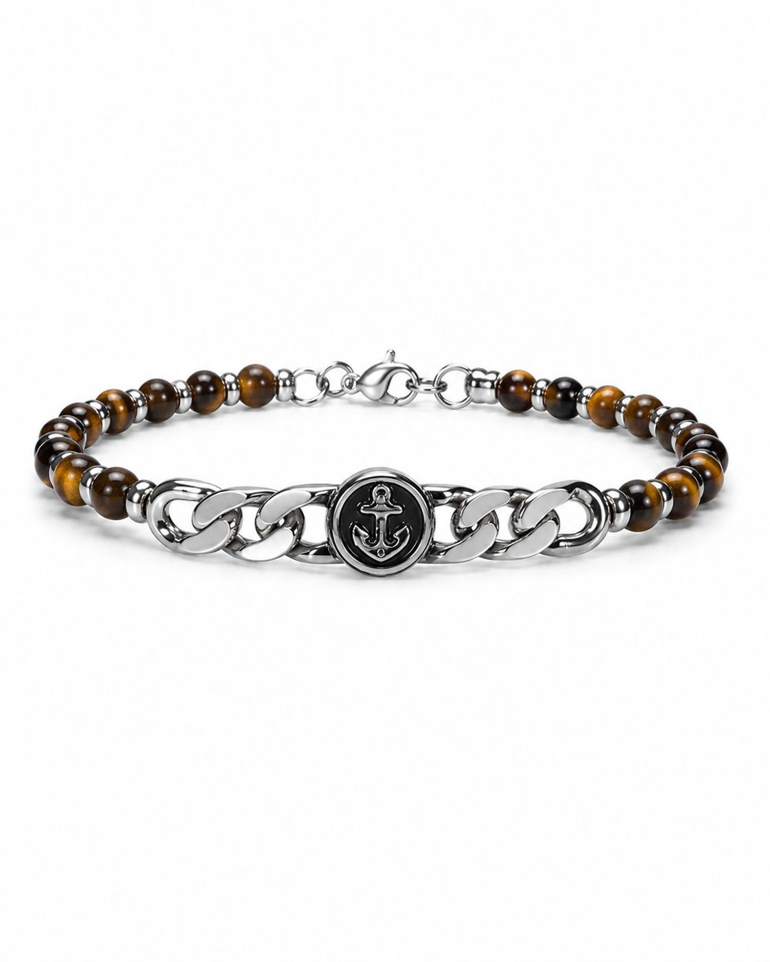 Martin Silver Kahverengi Çelik Bileklik BraceletWATCHOFROYALmartinMartin Silver Kahverengi Çelik Bileklik 