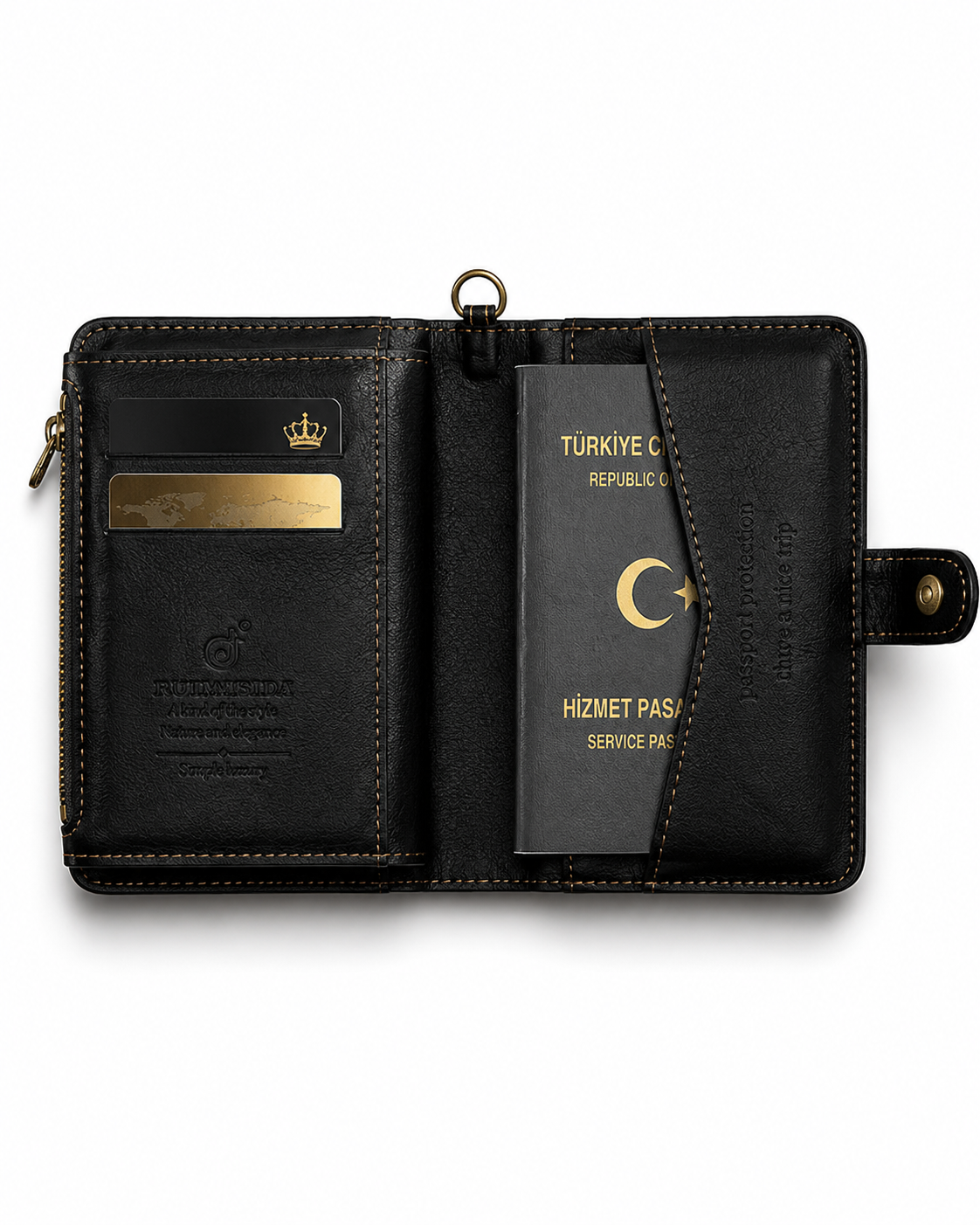 Boardingpass Black Deri Cüzdan ve PasaportlukCüzdan ve KartlıkWATCHOFROYALBoardingpassBoardingpass Black Deri Cüzdan ve Pasaportluk