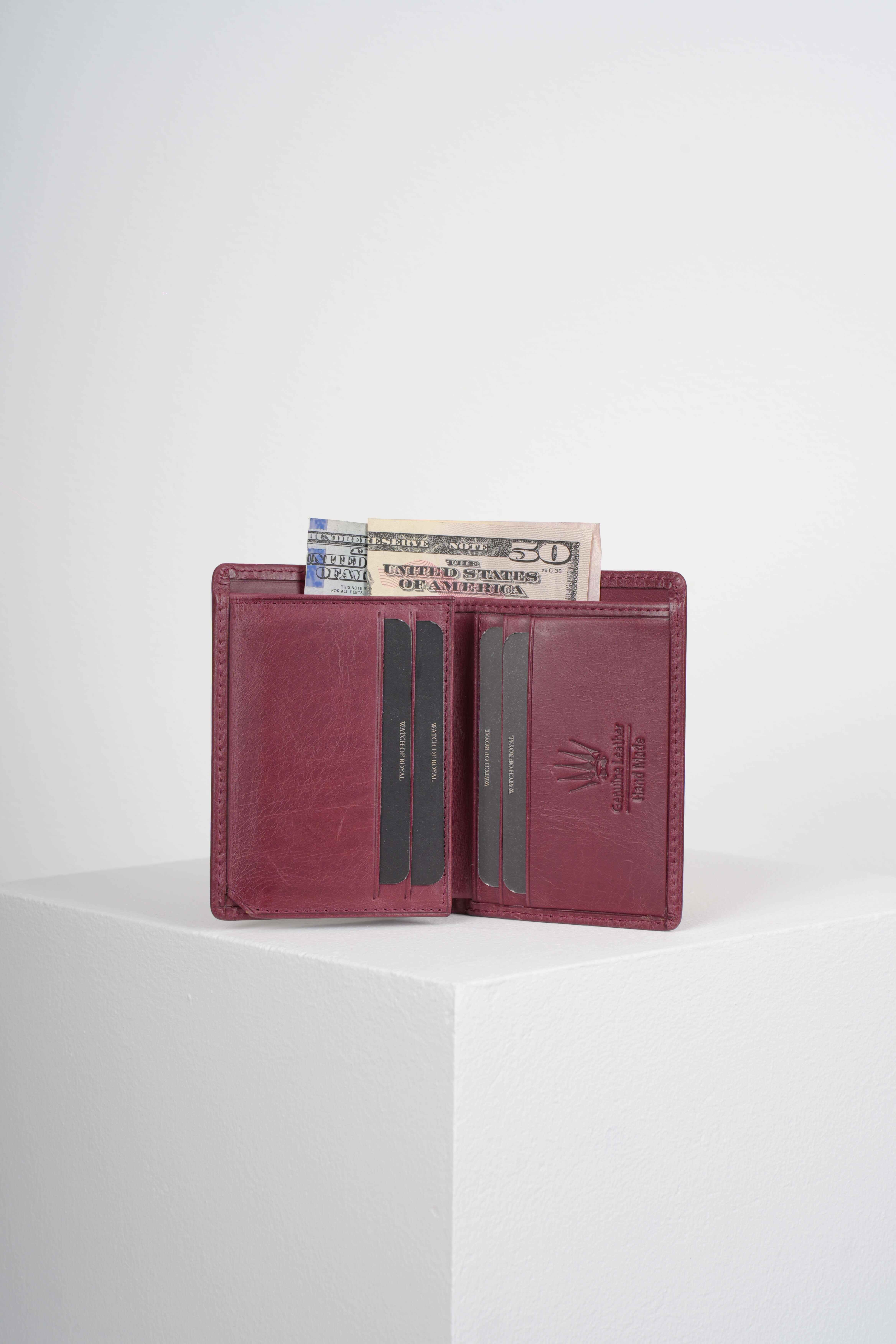 CHESTER BURGUNDY GENUINE LEATHER WALLETWalletWATCHOFROYALCHSTRBRDCHESTER BURGUNDY GENUINE LEATHER WALLET