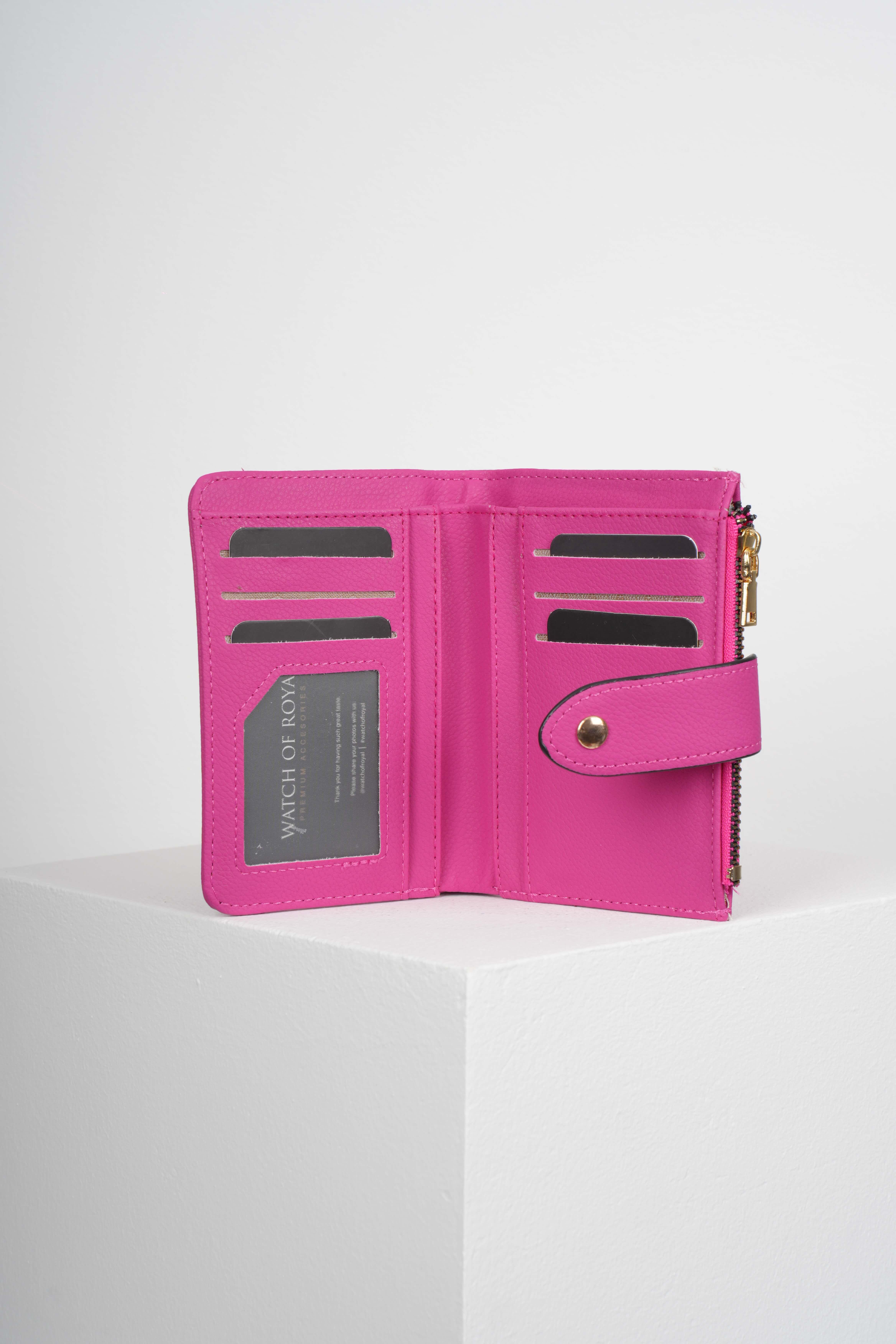 EVA  PINK VEGAN LEATHER WALLET CARD HOLDERWalletWATCHOFROYALEVAEVA  PINK VEGAN LEATHER WALLET CARD HOLDER
