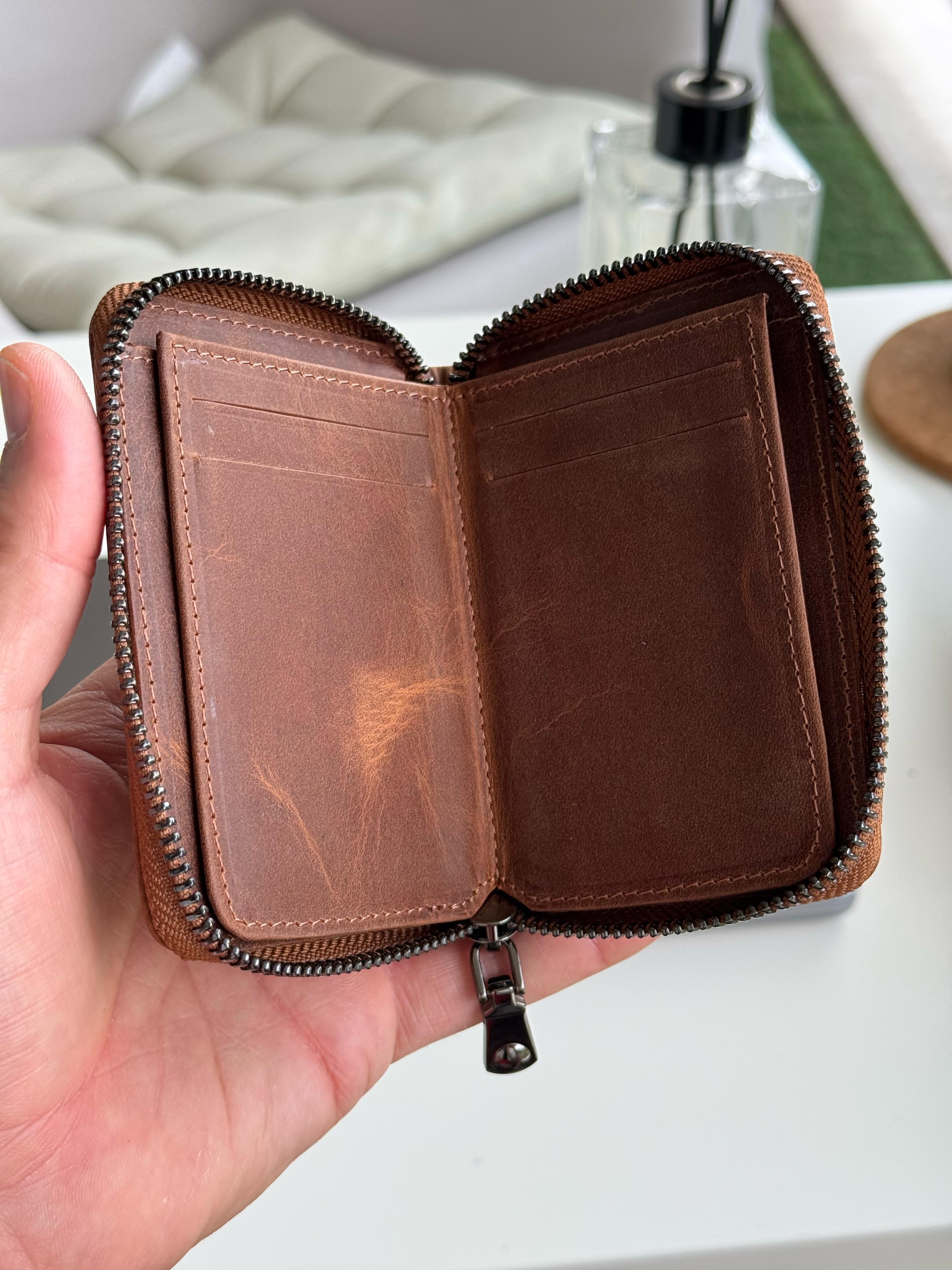 PETTY ZIPPER CRAZY TAN MINI WALLETWalletWATCHOFROYALPETTYCRZYTBAPETTY ZIPPER CRAZY TAN MINI WALLET