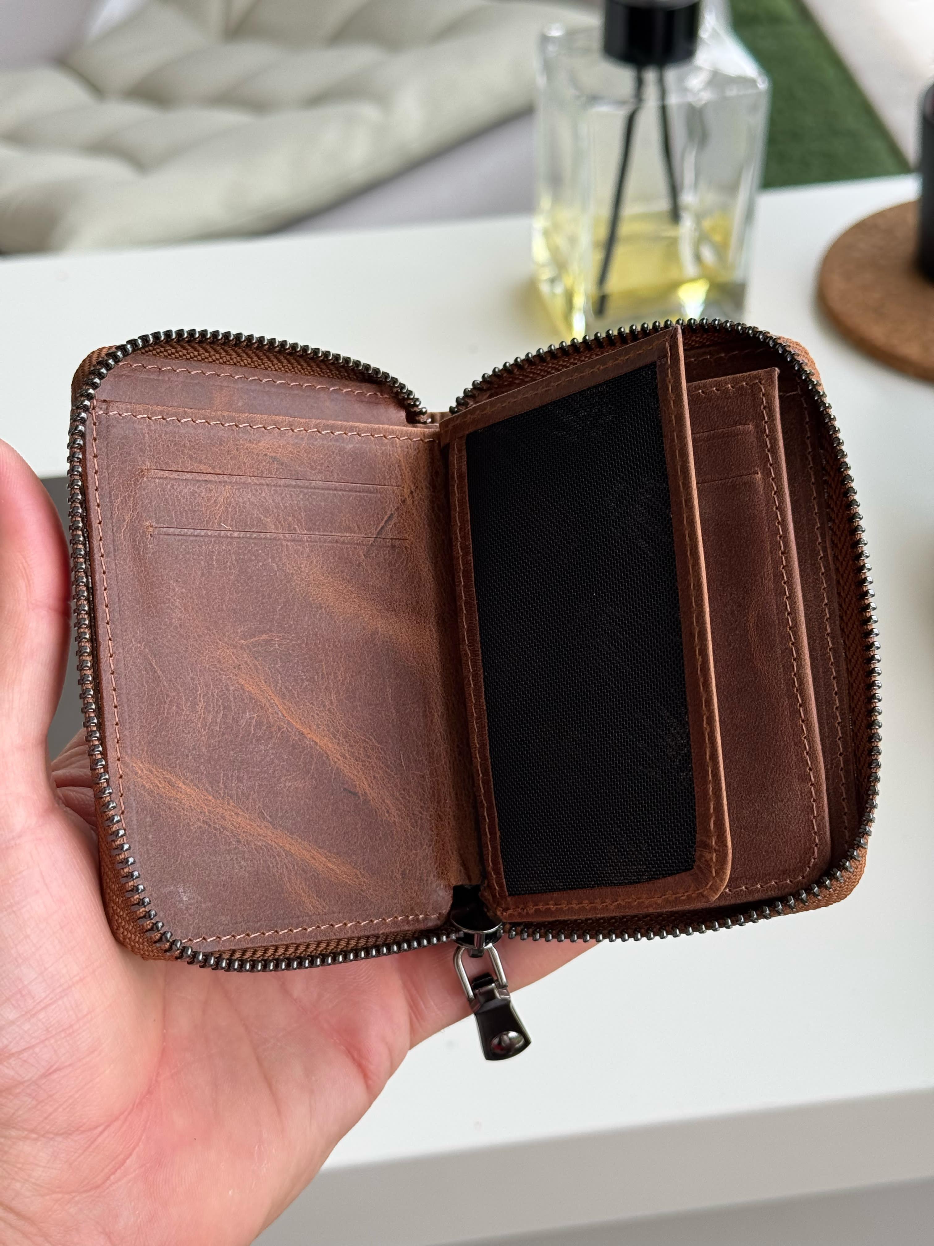 PETTY ZIPPER CRAZY TAN MINI WALLETWalletWATCHOFROYALPETTYCRZYTBAPETTY ZIPPER CRAZY TAN MINI WALLET