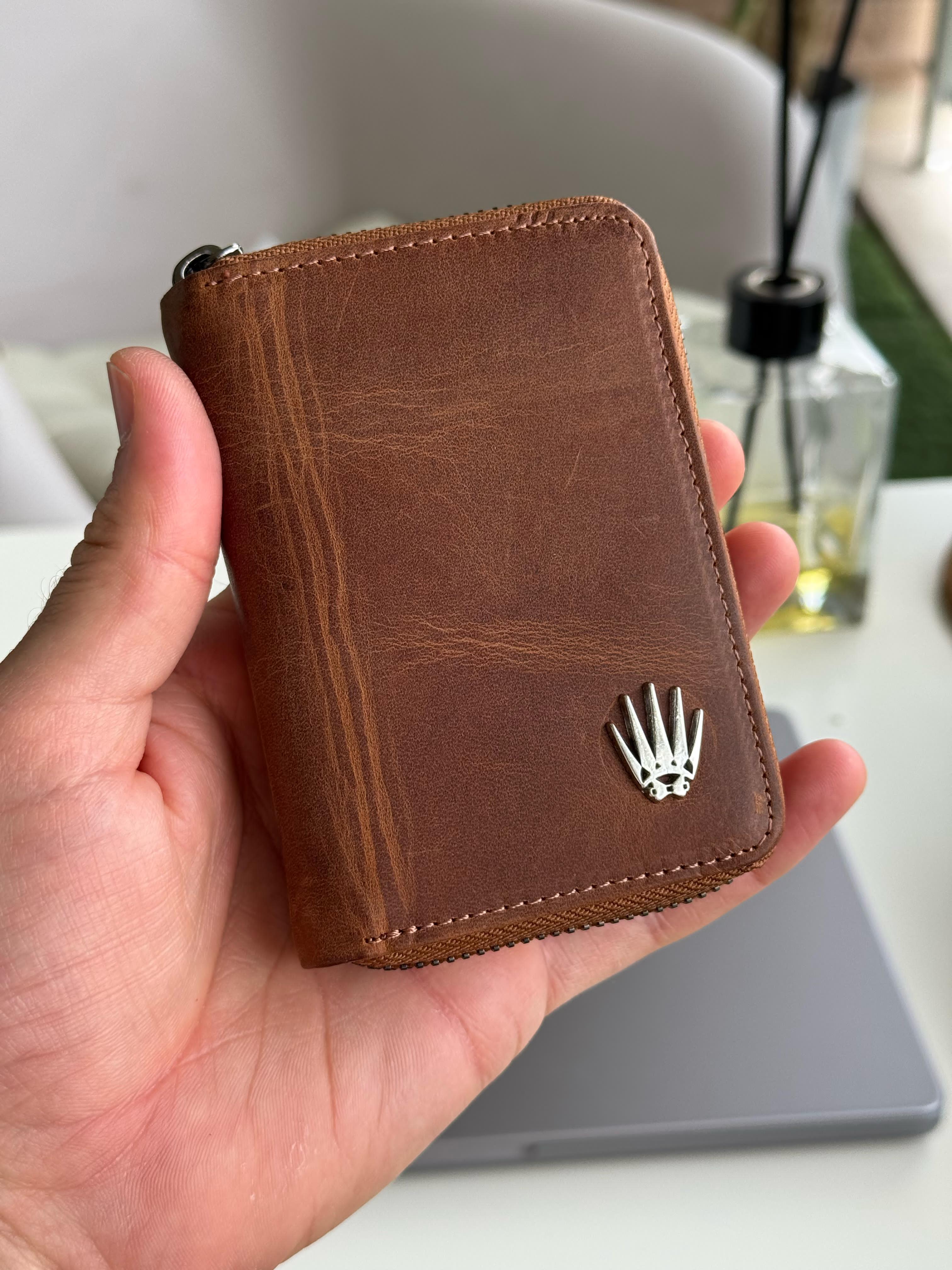 PETTY ZIPPER CRAZY TAN MINI WALLETWalletWATCHOFROYALPETTYCRZYTBAPETTY ZIPPER CRAZY TAN MINI WALLET