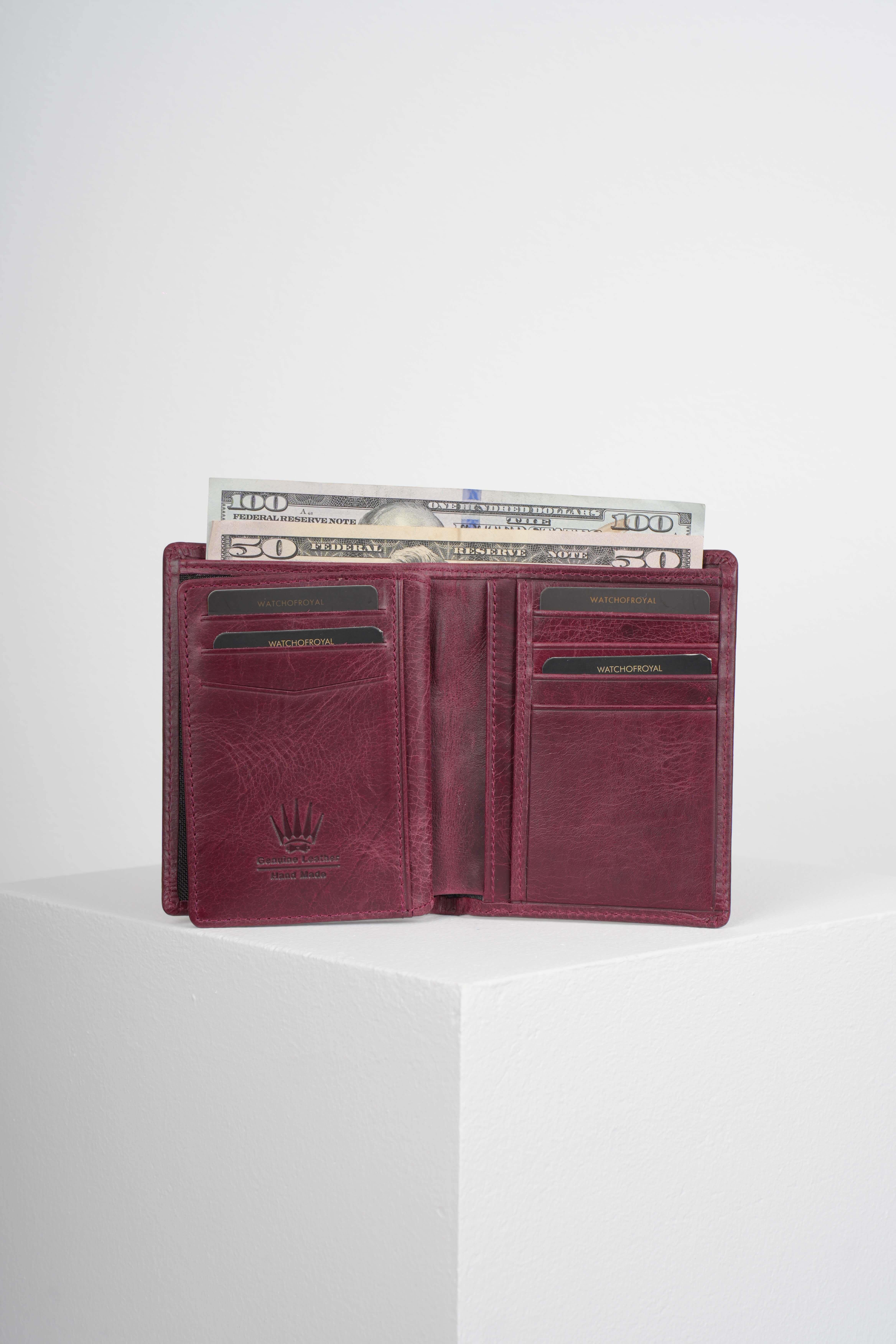 VENETO BURGUNDY GENUINE LEATHER WALLETWalletWATCHOFROYALVNTOBRDOVENETO BURGUNDY GENUINE LEATHER WALLET