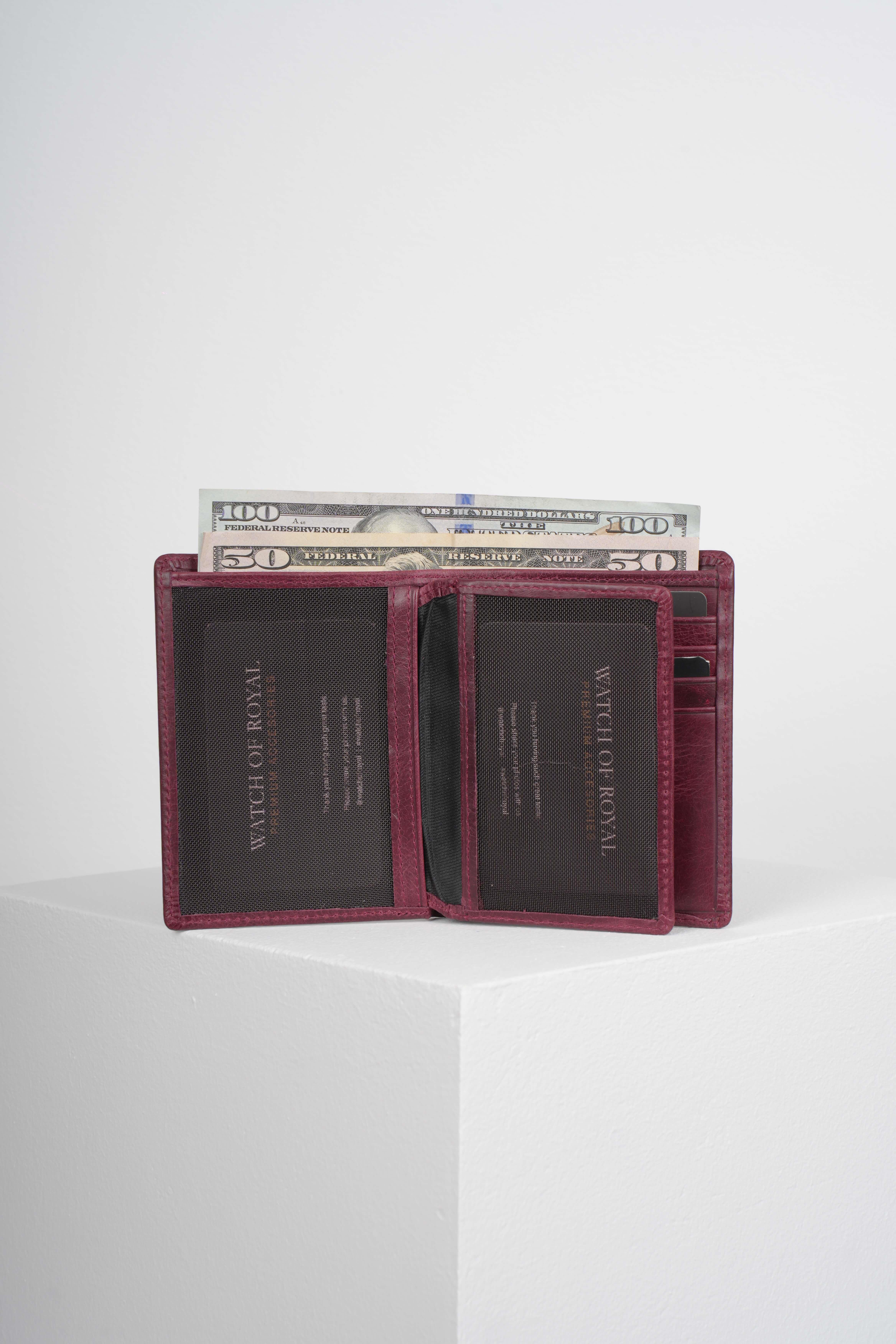 VENETO BURGUNDY GENUINE LEATHER WALLETWalletWATCHOFROYALVNTOBRDOVENETO BURGUNDY GENUINE LEATHER WALLET