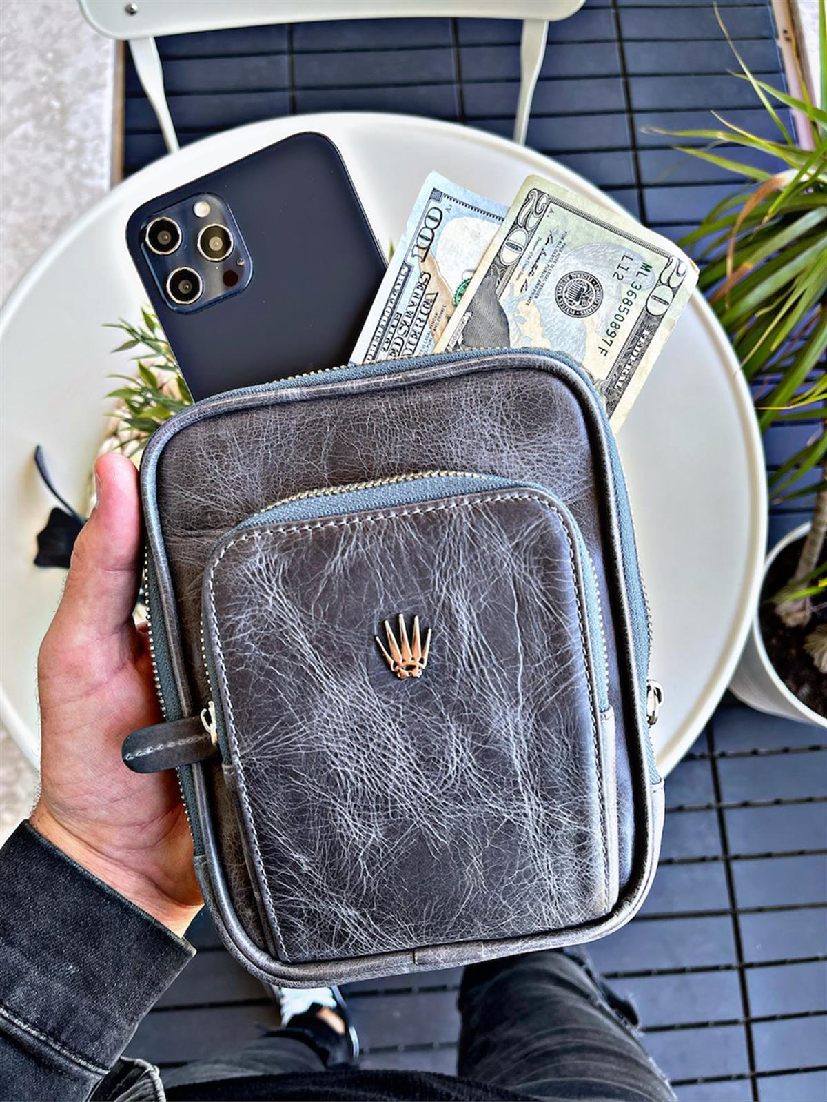 BLED TİGUAN GREY HAKİKİ DERİ EL ÇANTASICUZDAN&EL ÇANTASICÜZDAN & ELÇANTASIBLDTGNGRYBLED TİGUAN GREY HAKİKİ DERİ EL ÇANTASI