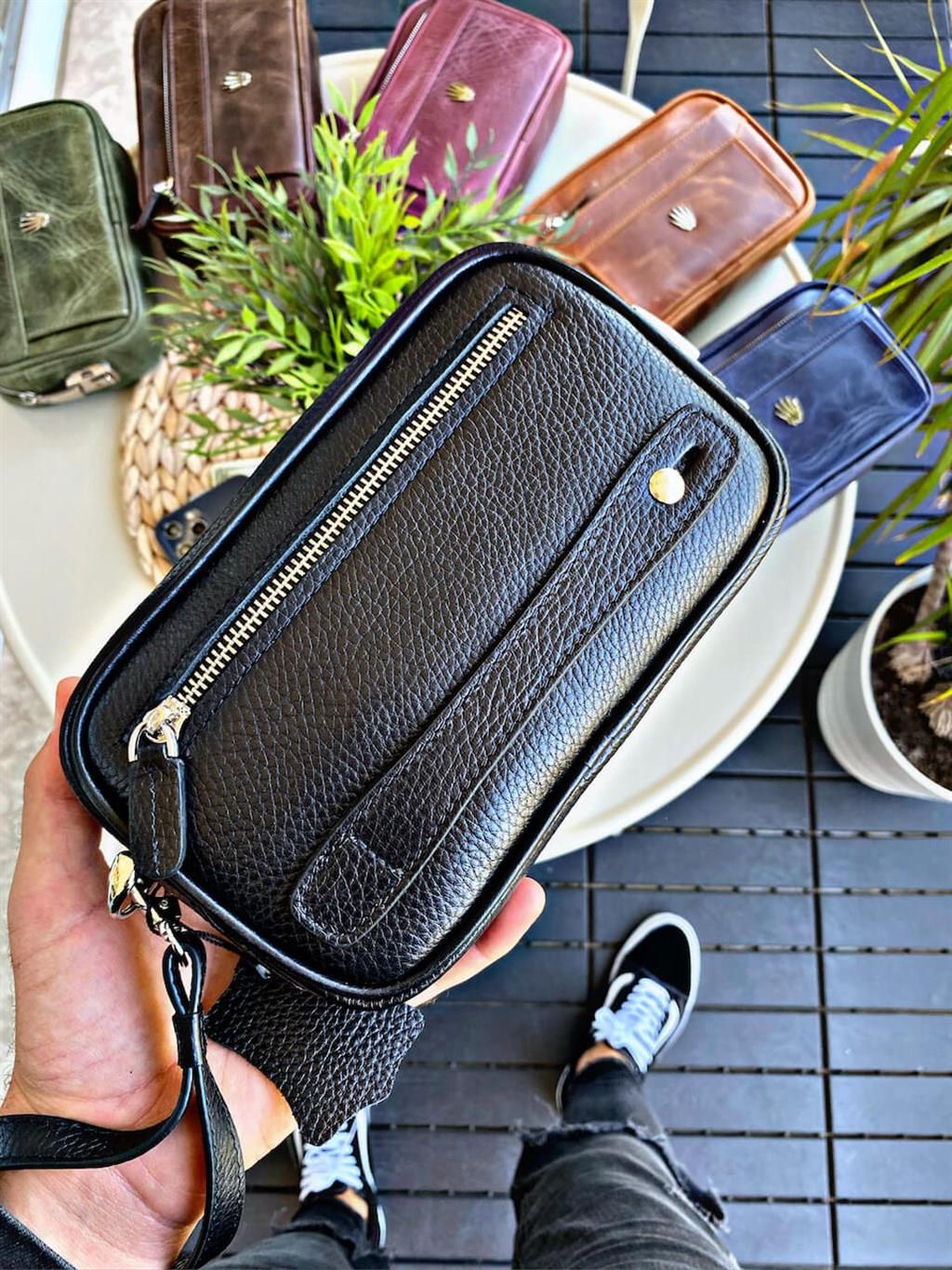 FOREST BLACK HAKİKİ DERİ EL ÇANTASIWALLETCÜZDAN & ELÇANTASIFRSTBLCKFOREST BLACK HAKİKİ DERİ EL ÇANTASI