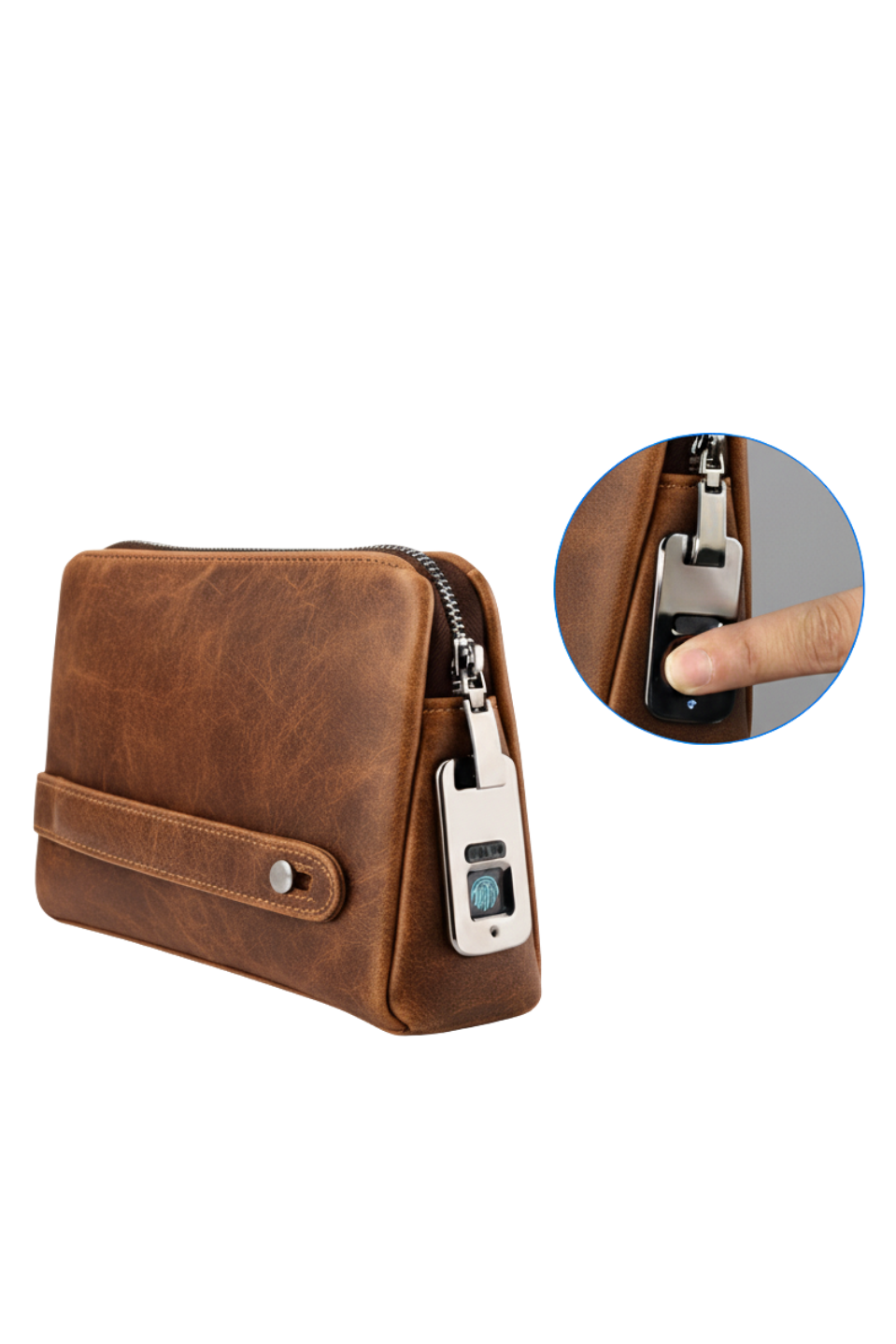 Cipher Crazy Taba Parmak İzi Kilitli Hakiki Deri El ÇantasıHand BagWATCHOFROYALCipherCipher Crazy Taba Parmak İzi Kilitli Hakiki Deri El Çantası