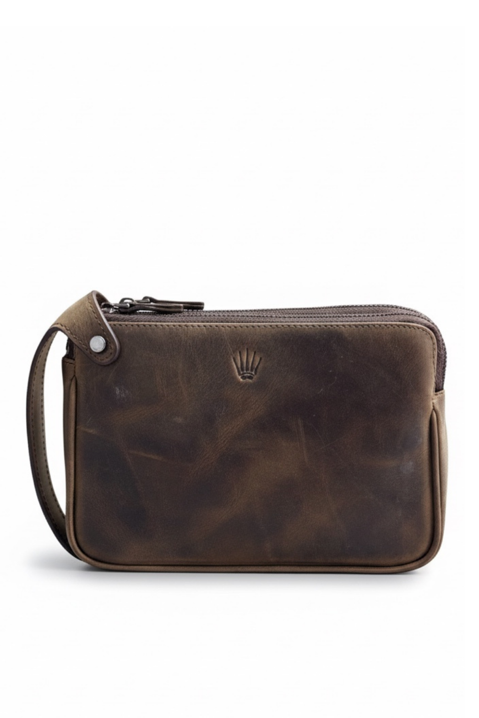 DOUBLE CRAZY BROWN HAKİKİ DERİ EL ÇANTASIHand BagWATCHOFROYALDOUBLEDOUBLE CRAZY BROWN HAKİKİ DERİ EL ÇANTASI