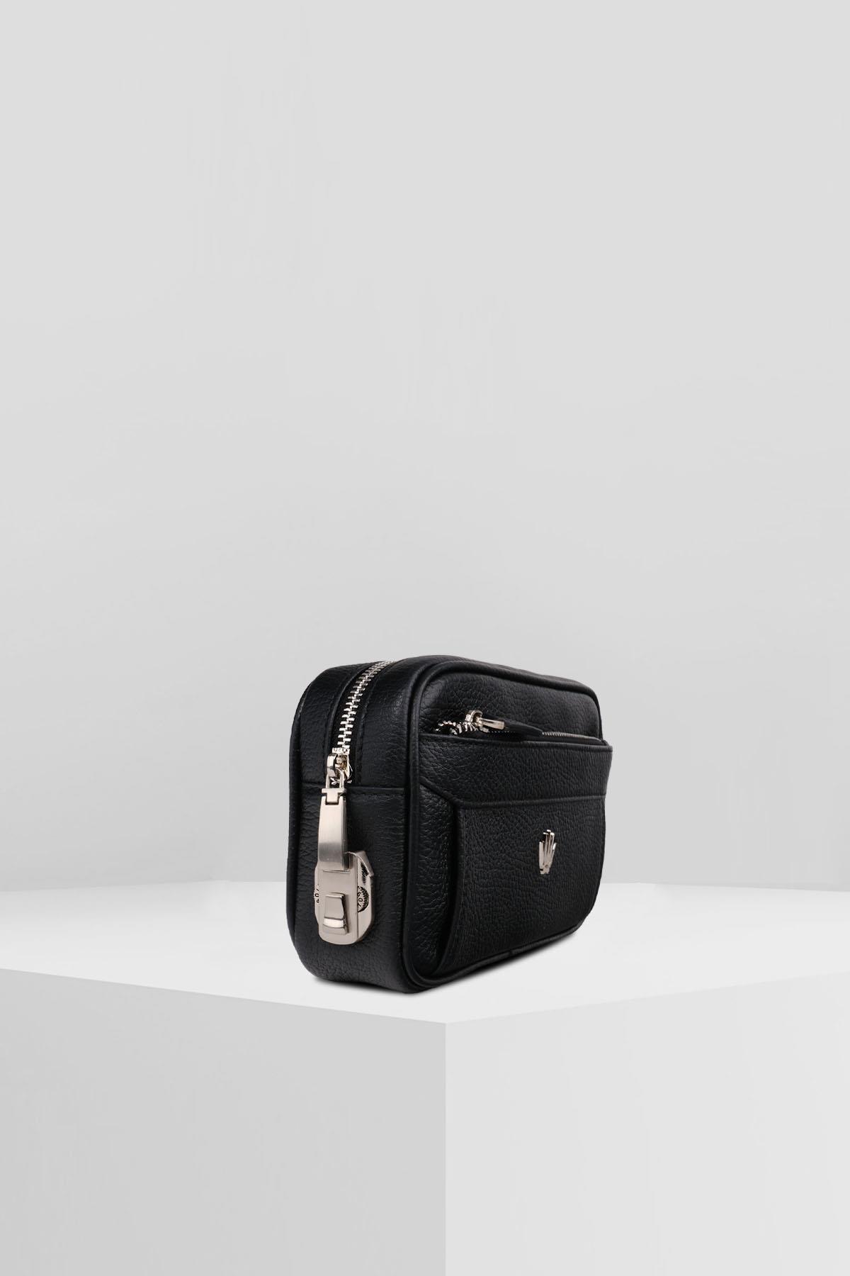 FOREST BLACK ŞİFRHANDİ GENUINE LEATHER HAND BAGHand BagWATCHOFROYALFRSTBLCKFOREST BLACK ŞİFRHANDİ GENUINE LEATHER HAND BAG