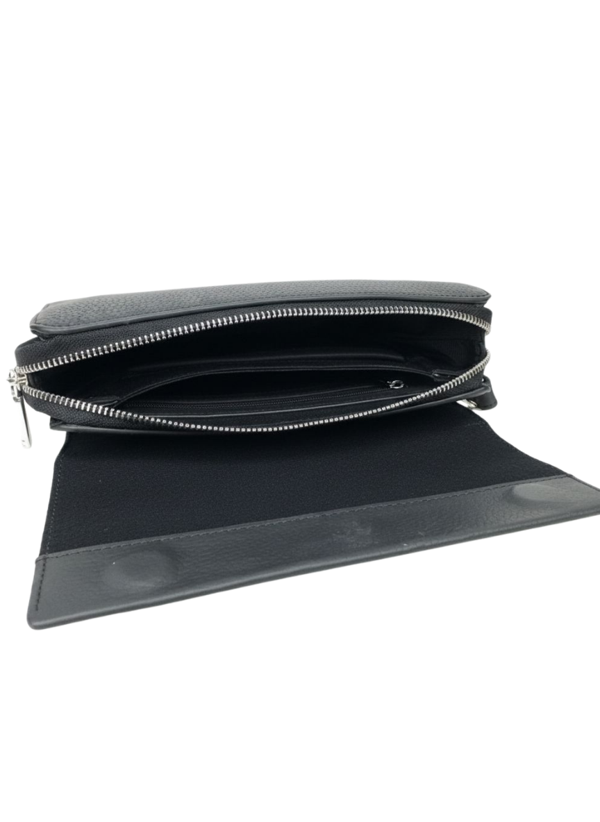 Logic Clucth  Siyah  Parmak İzi Kilitli Hakiki Deri El ÇantasıHand BagWATCHOFROYALLOGİCLogic Clucth  Siyah  Parmak İzi Kilitli Hakiki Deri El Çantası